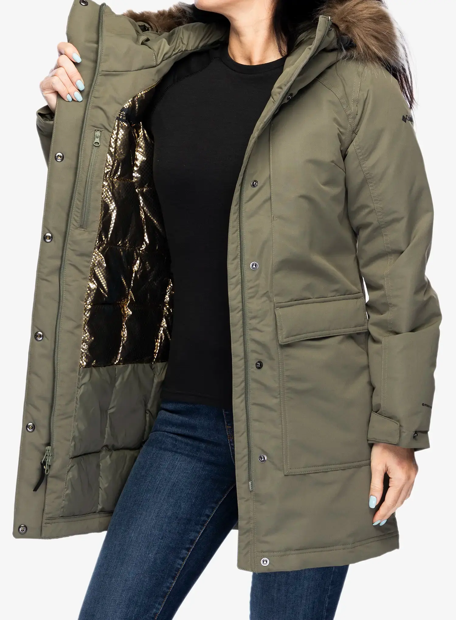 Ženski plašč Columbia Little Si II Insulated Parka - stone green