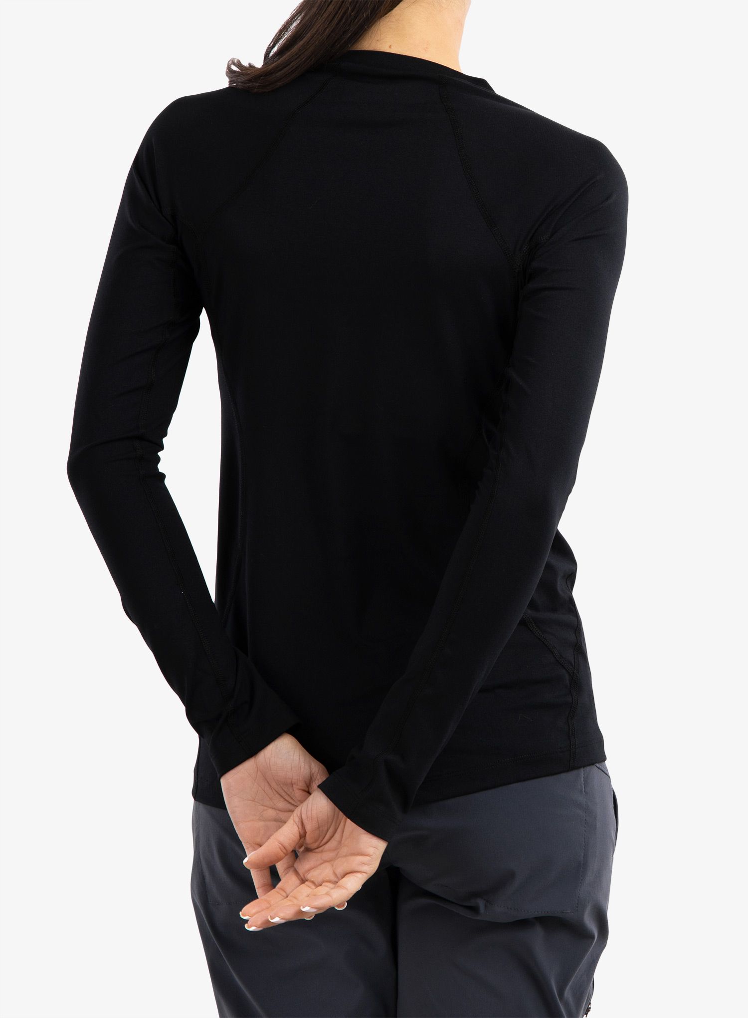 Ženska termo flis jopa Columbia Midweight Stretch L/S Top - black/black