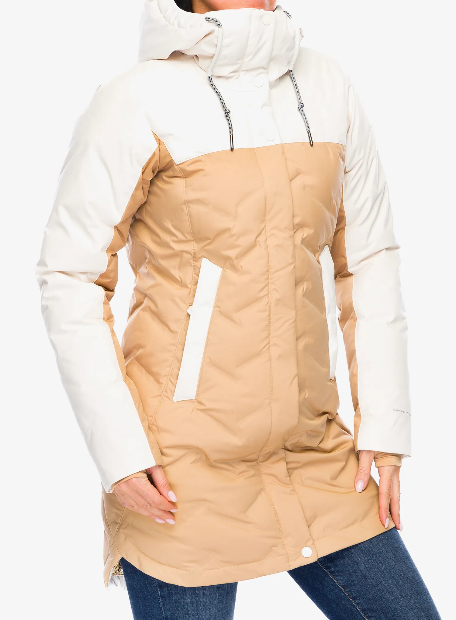 Puhast plašč Columbia Mountain Croo III Mid Down Jacket - canoe/chalk