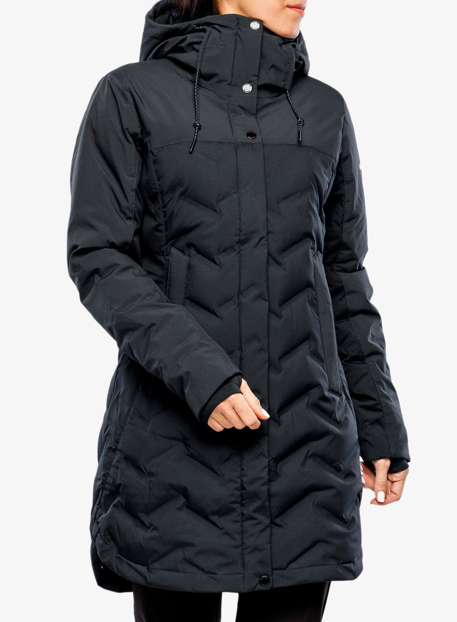 Puhast plašč Columbia Mountain Croo II Mid Down Jacket - black
