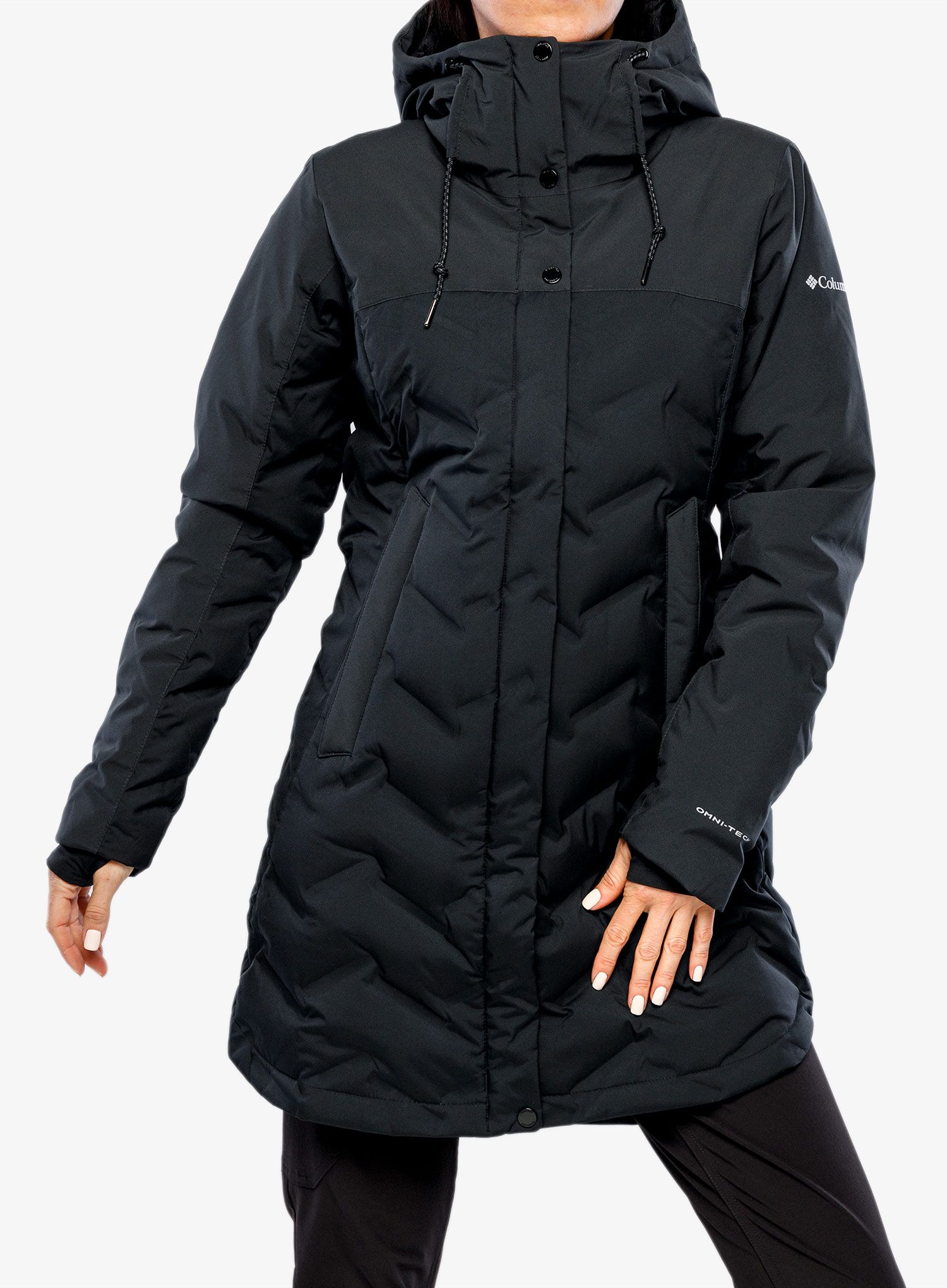 Puhast plašč Columbia Mountain Croo II Mid Down Jacket - black