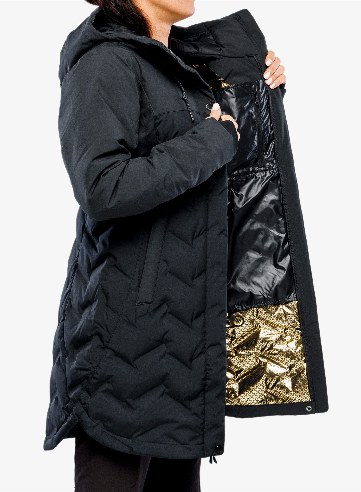 Puhast plašč Columbia Mountain Croo II Mid Down Jacket - black