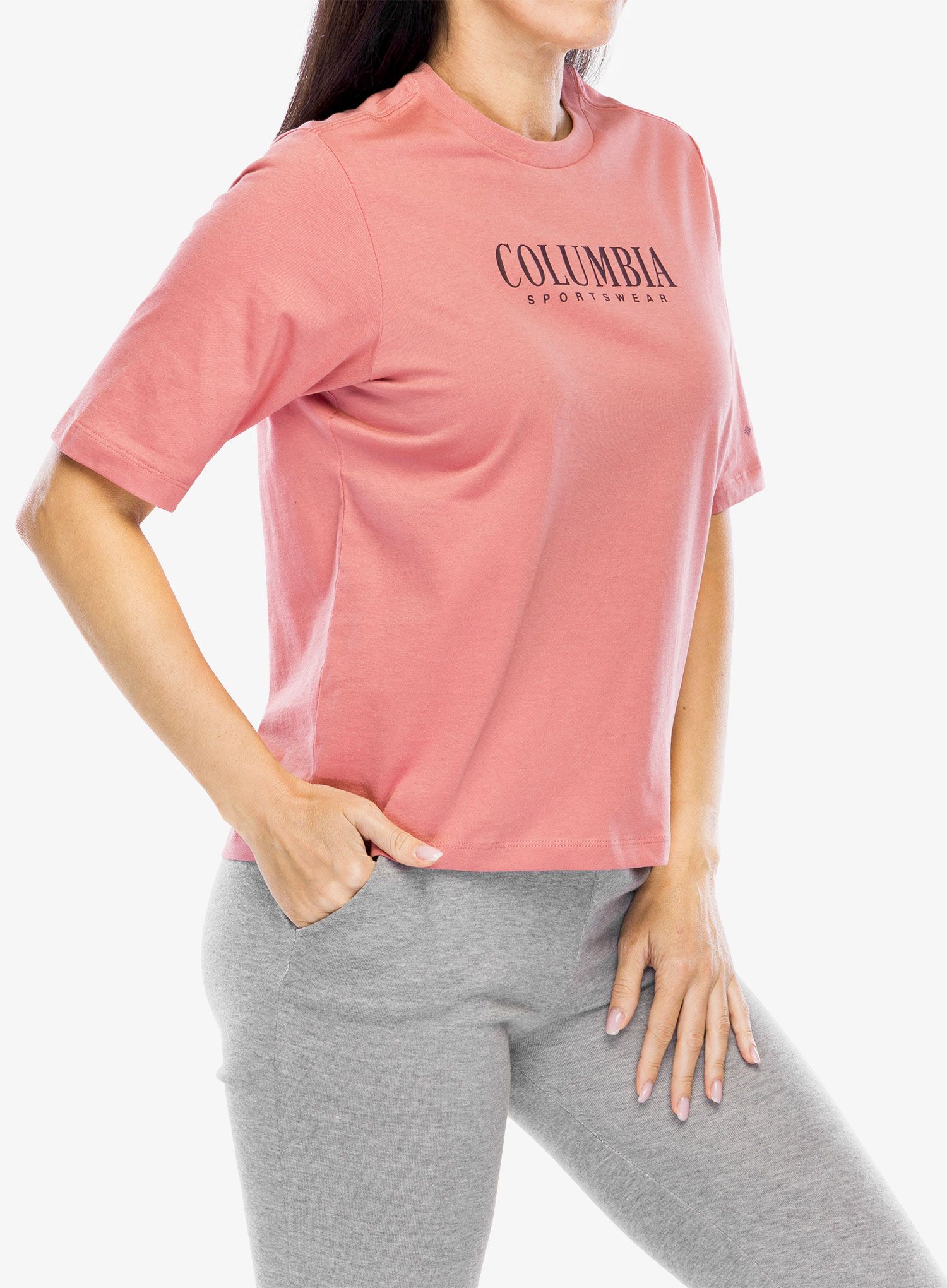 Ženska majica s potiskom Columbia North Cascades Relaxed Tee - pink agave/casual brand