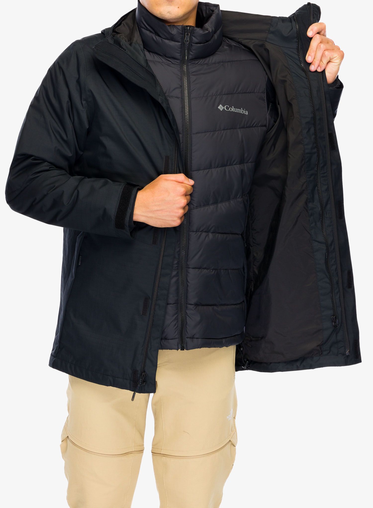 Jakna 3v1 Columbia Oak Harbor Interchange Jacket - black