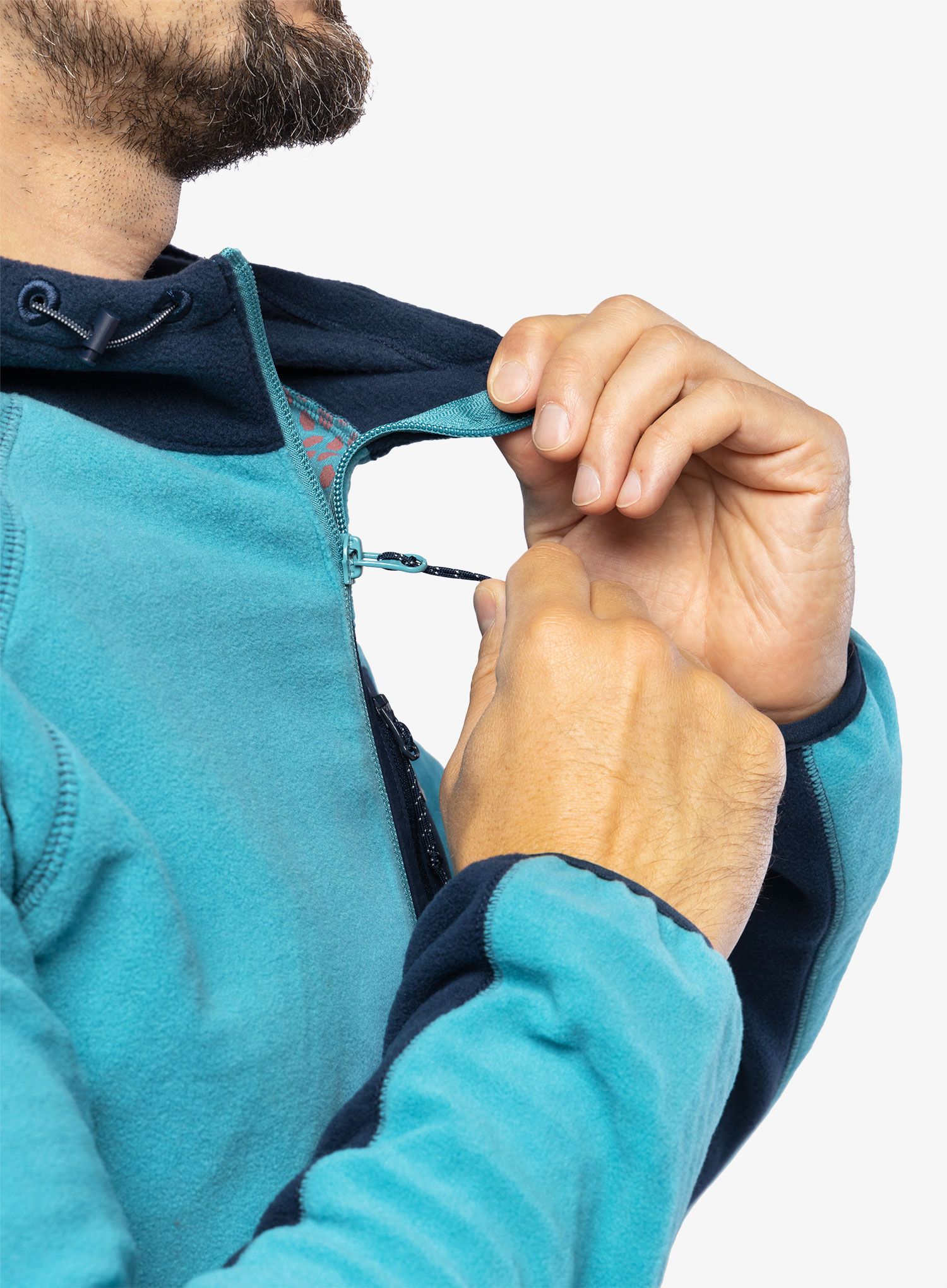 Moška jopica Columbia Outdoor Tracks Hooded Full Zip - shasta/collegiate navy
