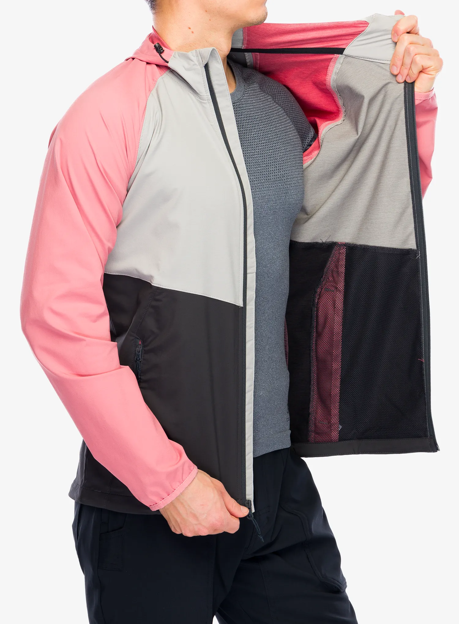 Softshell jakna Columbia Panther Creek Jacket - flint grey/shark/pink agave