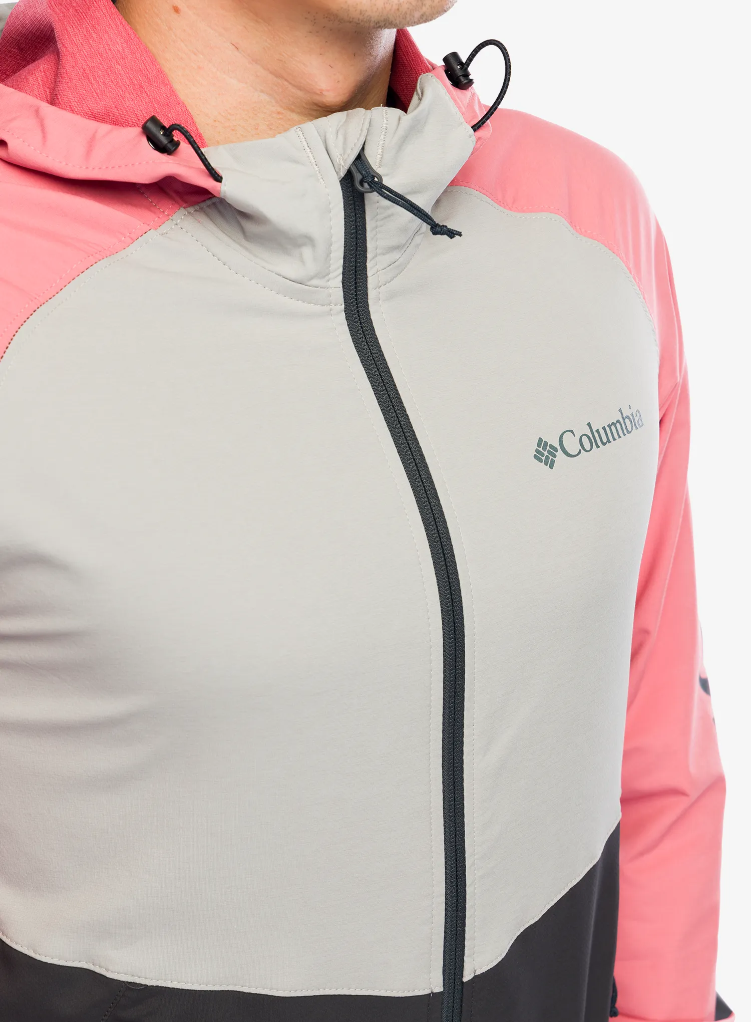 Softshell jakna Columbia Panther Creek Jacket - flint grey/shark/pink agave