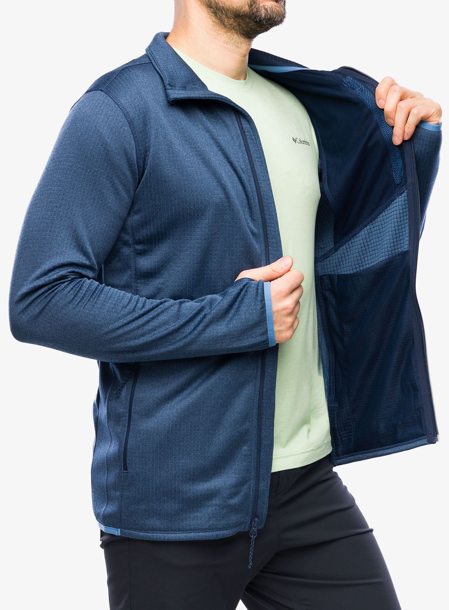 Jopica na zadrgo Columbia Park View Fleece Full Zip - collegiate navy heather