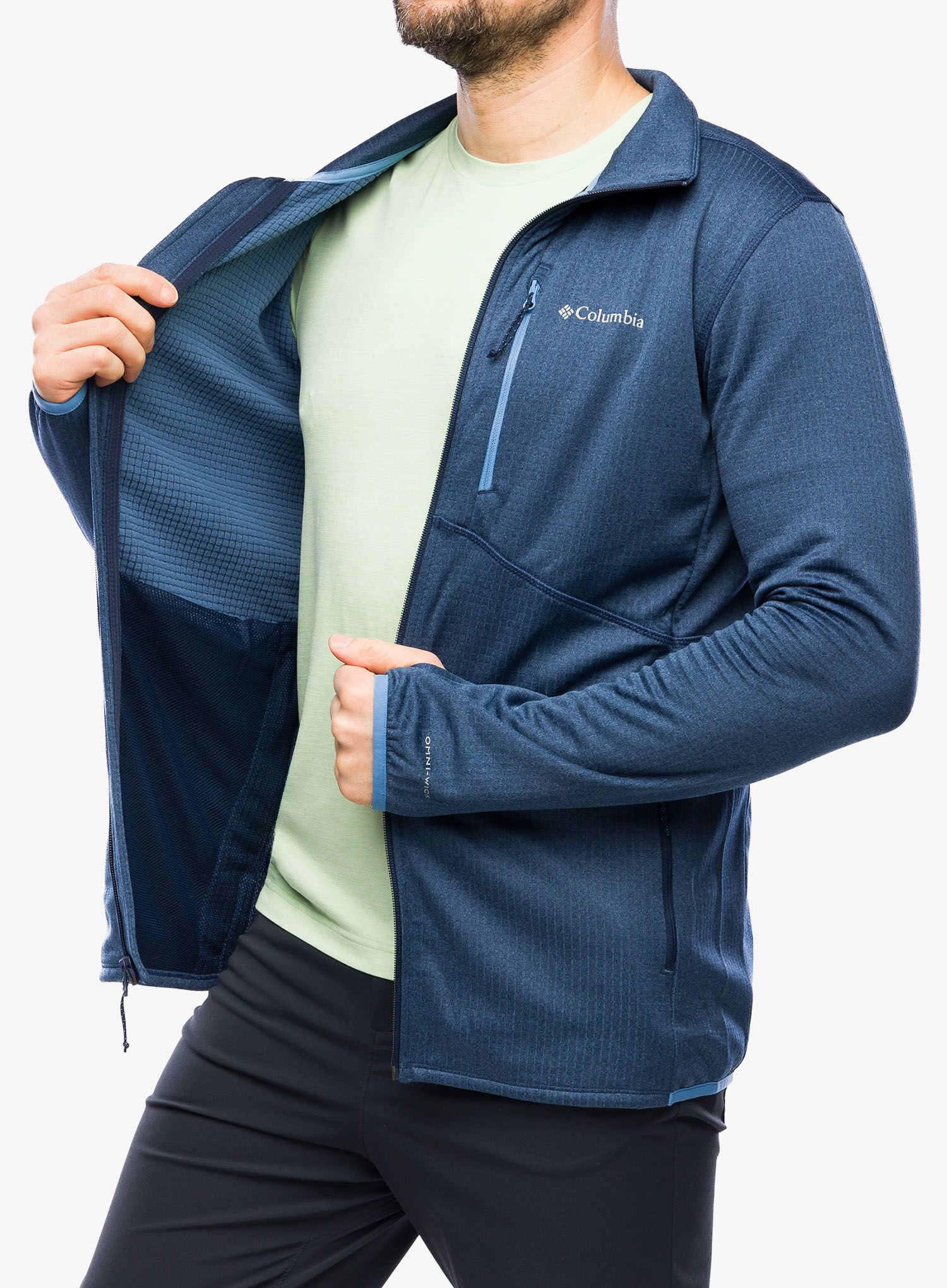 Jopica na zadrgo Columbia Park View Fleece Full Zip - collegiate navy heather