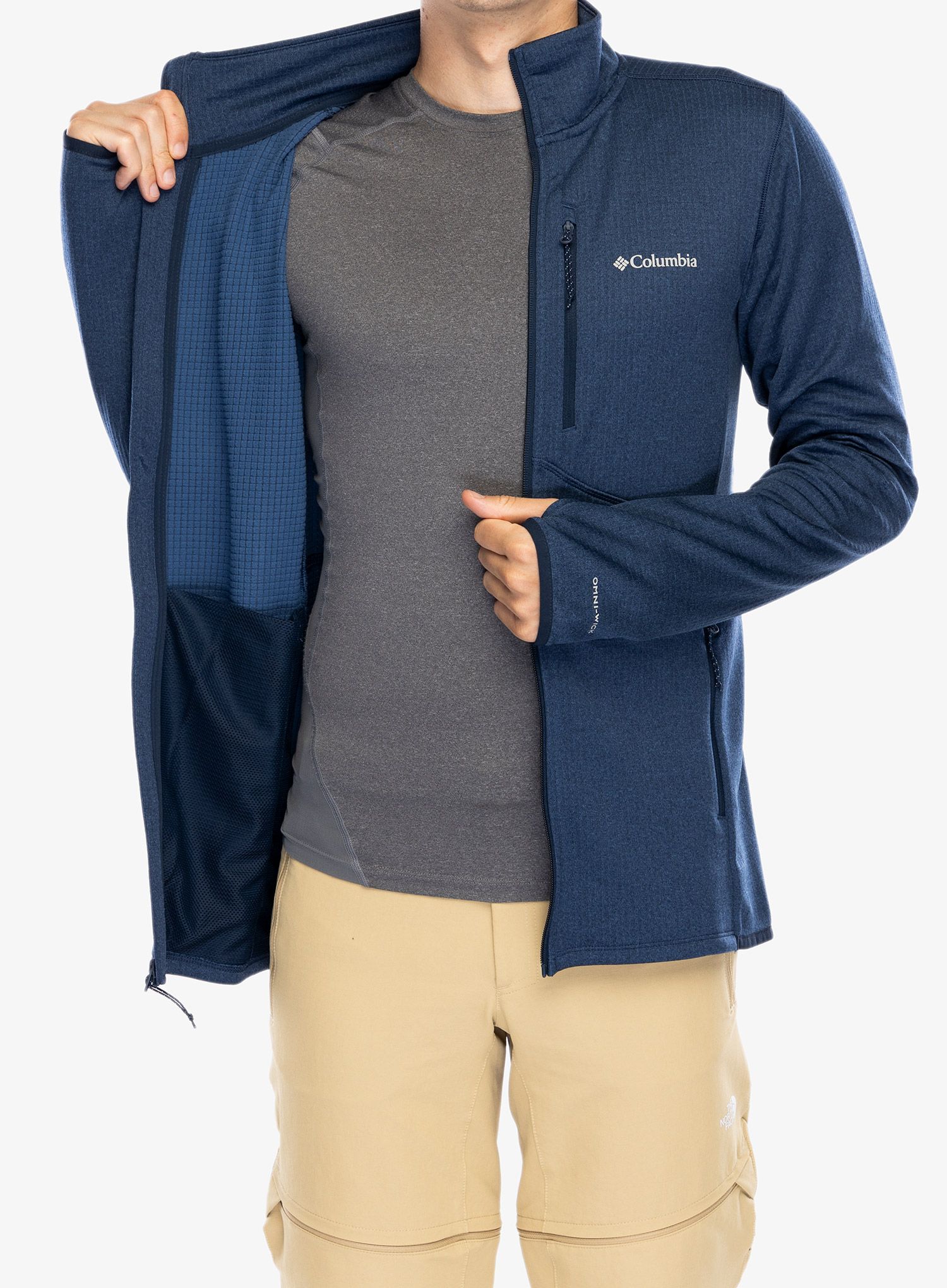 Puloverji brez kapuce Columbia Park View Fleece Full Zip - collegiate navy heather