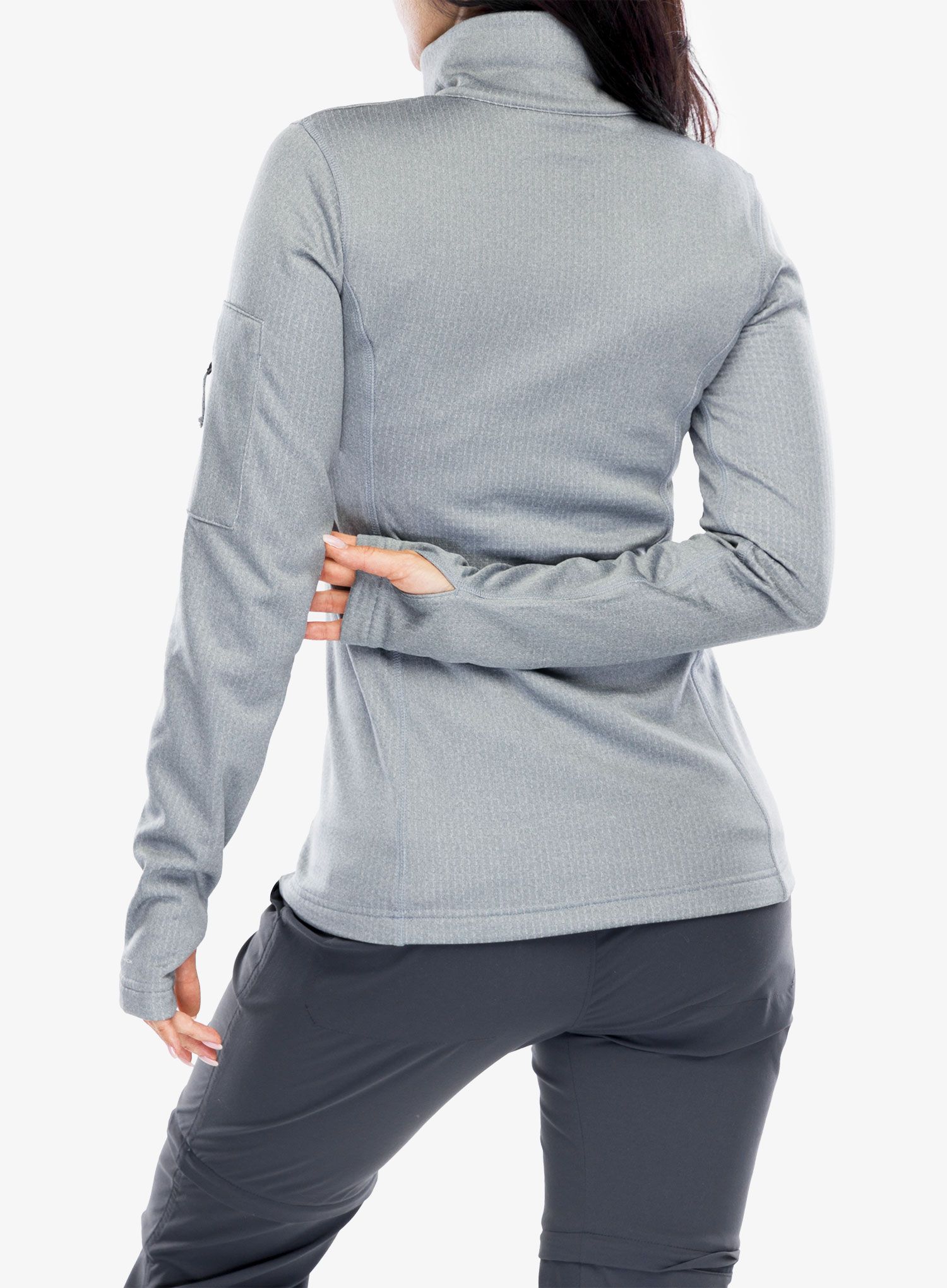 Ženski flis Columbia Park View Grid Fleece Half Zip - cirrus grey