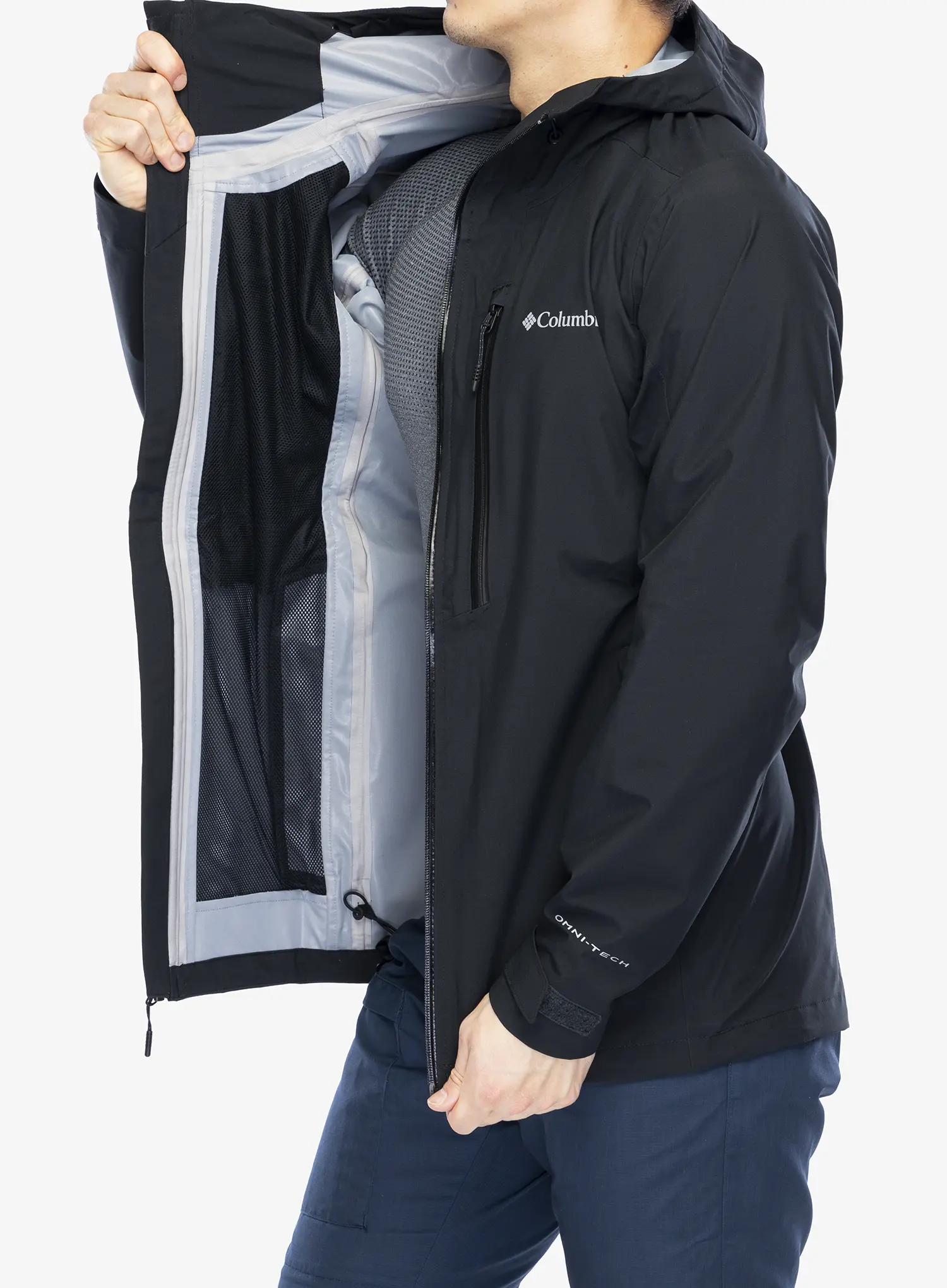 Nepremočljiva jakna Columbia Peak Creek Shell - black