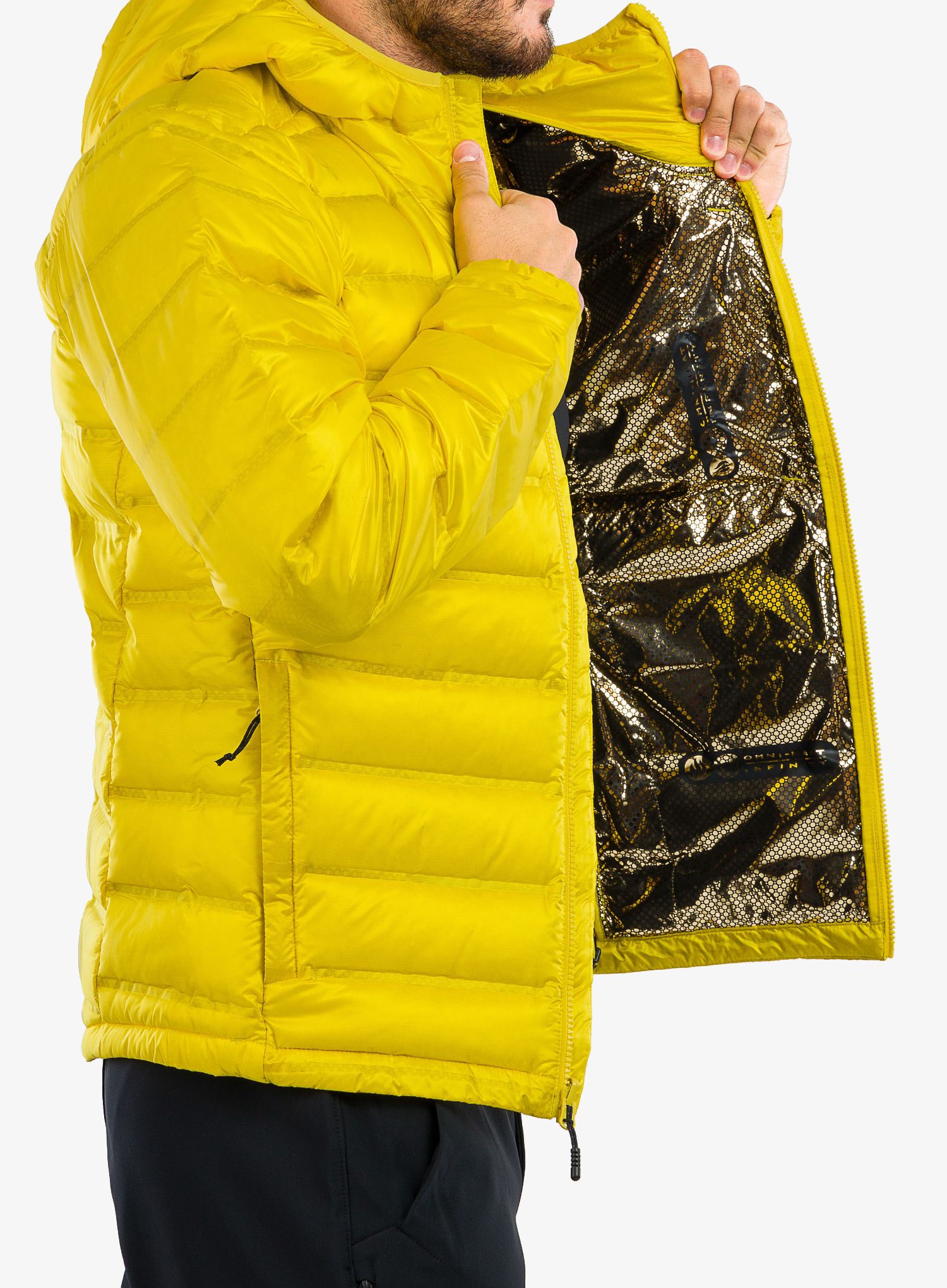 Puhovka Columbia Pebble Peak Down Hooded Jacket - laser lemon
