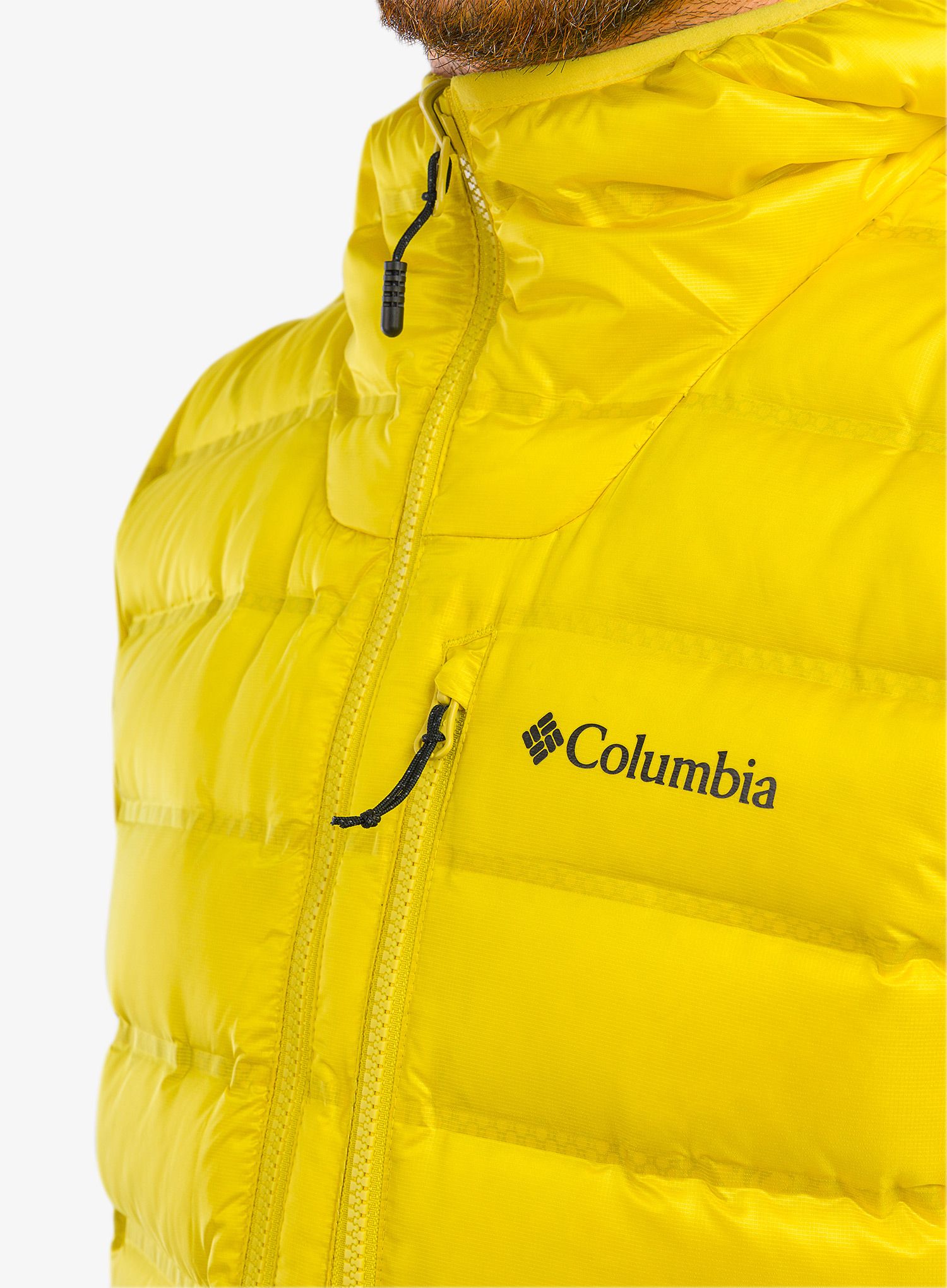 Puhovka Columbia Pebble Peak Down Hooded Jacket - laser lemon
