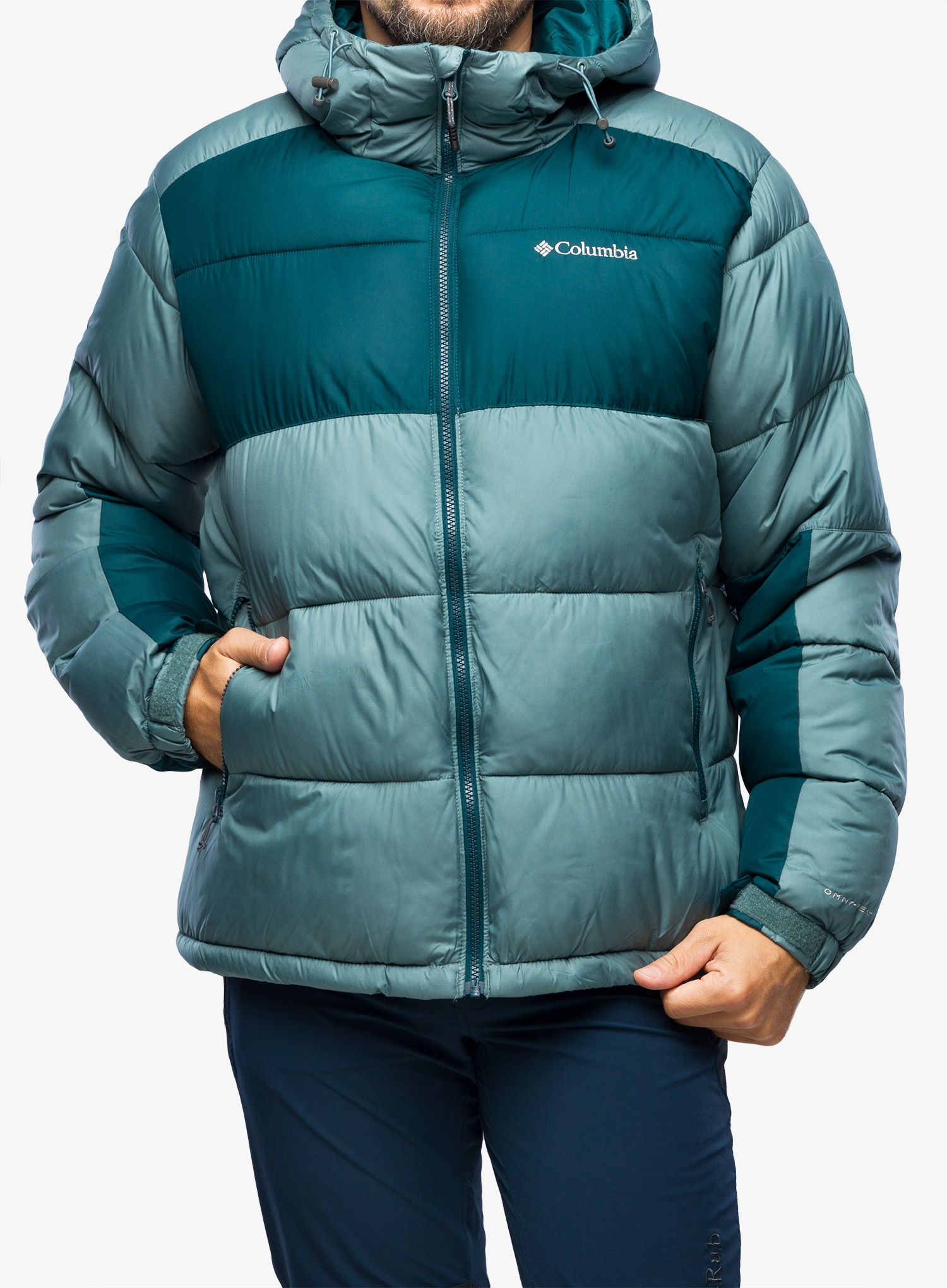 Moška zimska jakna Columbia Pike Lake II Hooded Jacket - metal/night wave