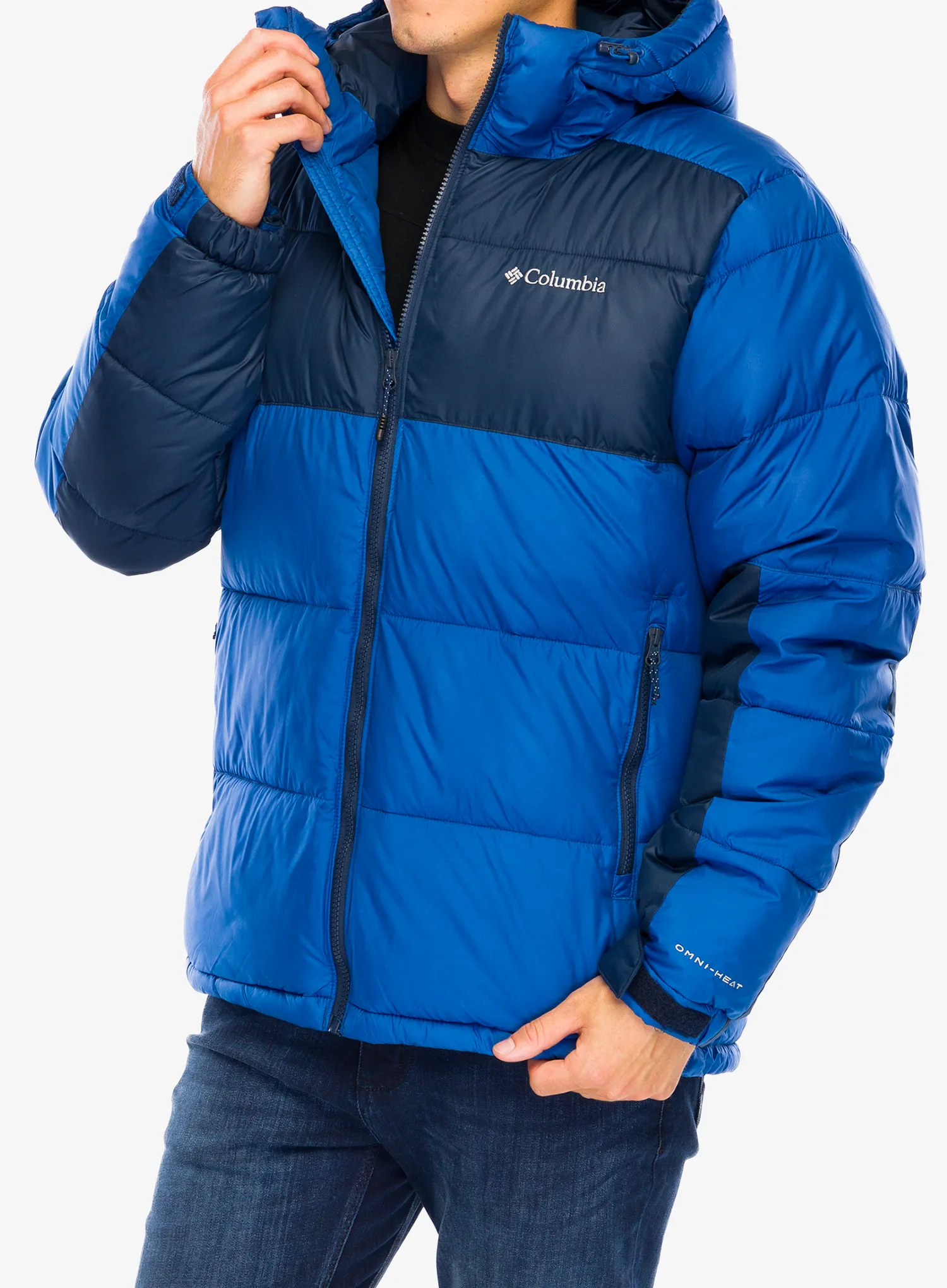 Sintetična jakna Columbia Pike Lake II Hooded Jacket - mountain blue/collegiate navy