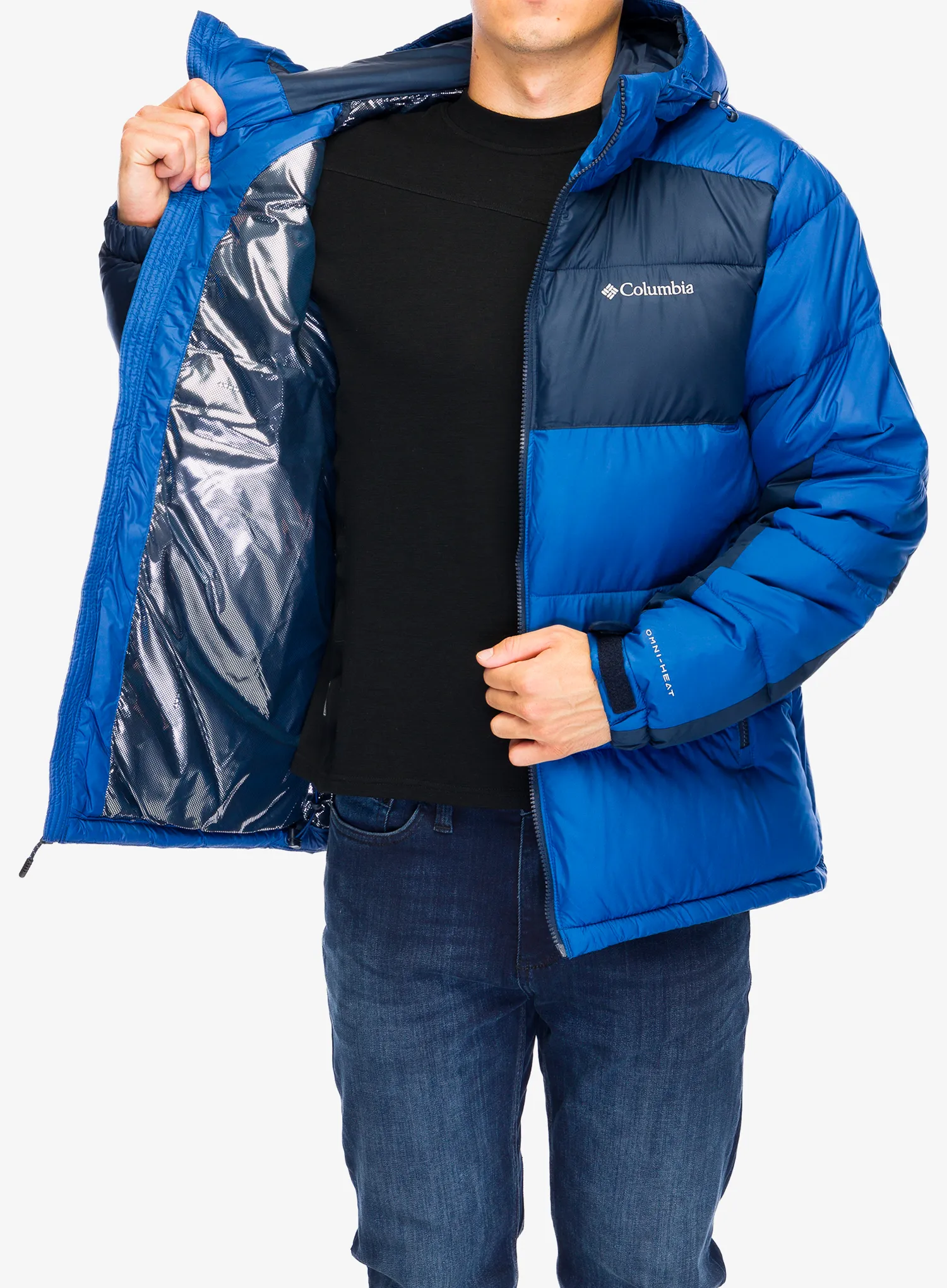 Sintetična jakna Columbia Pike Lake II Hooded Jacket - mountain blue/collegiate navy