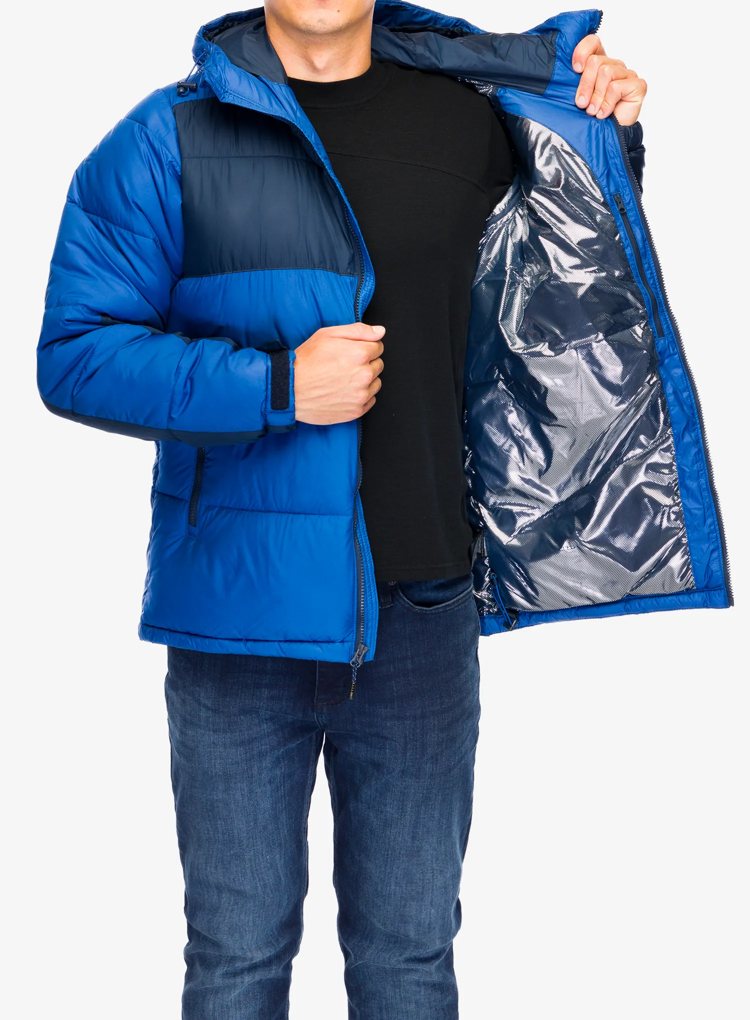 Sintetična jakna Columbia Pike Lake II Hooded Jacket - mountain blue/collegiate navy