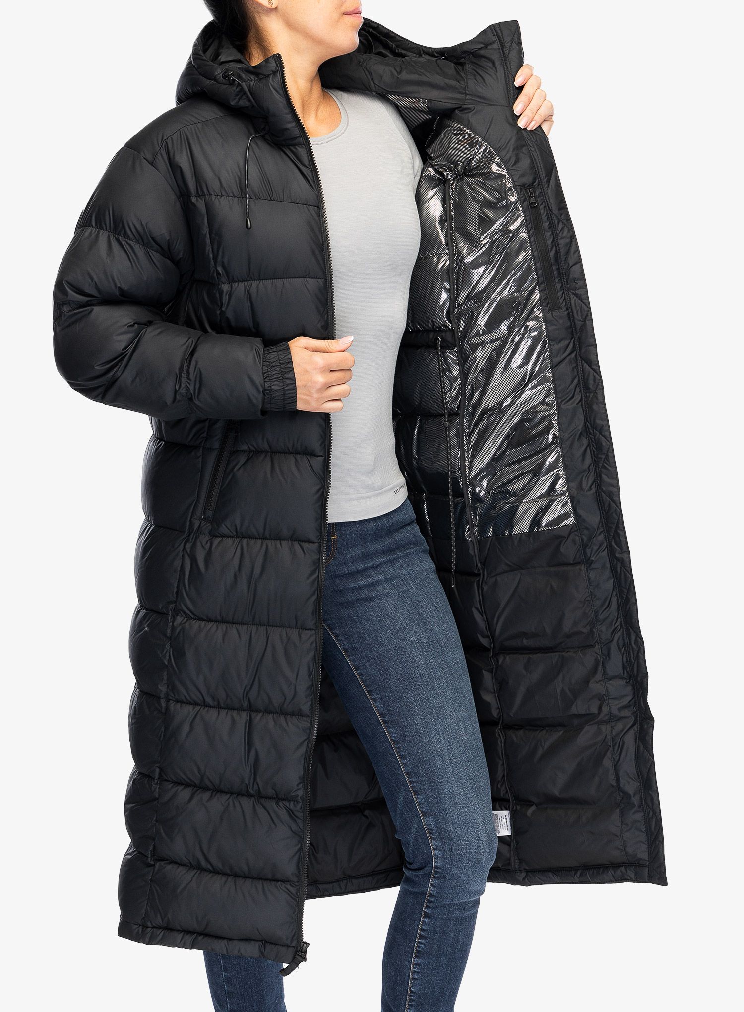 Ženski plašč Columbia Pike Lake II Long Jacket - black