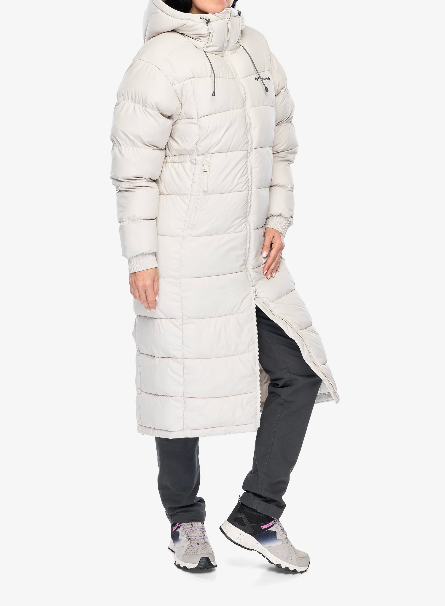 Ženski plašč Columbia Pike Lake II Long Jacket - dark stone