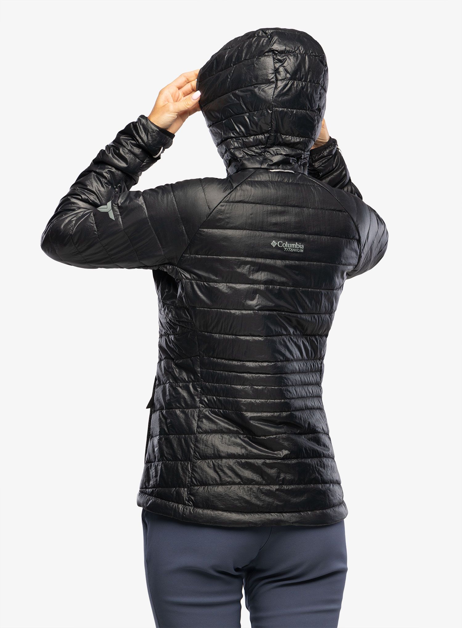 Ženska jakna Columbia Platinum Peak Hooded Jacket - black