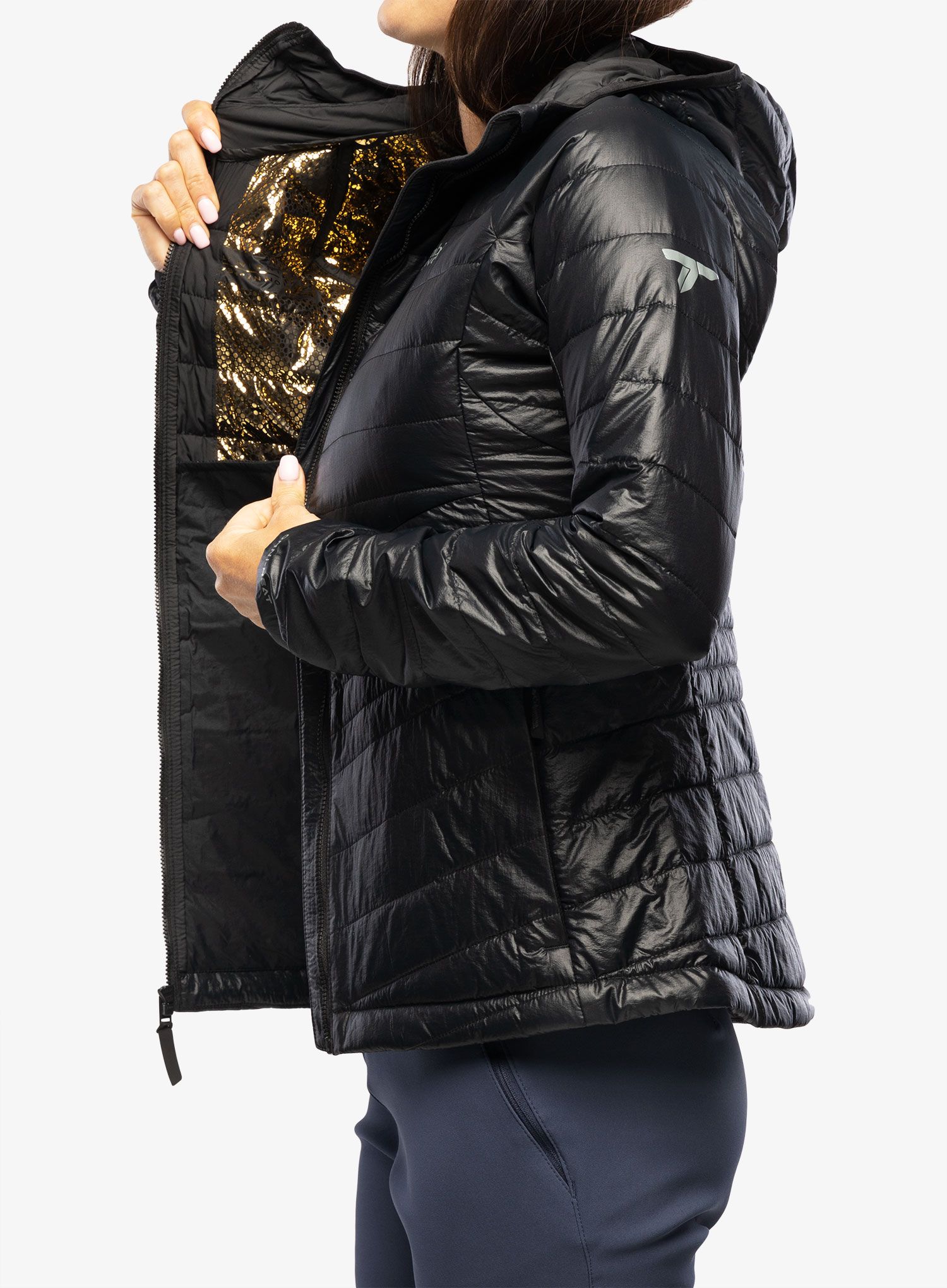Ženska jakna Columbia Platinum Peak Hooded Jacket - black