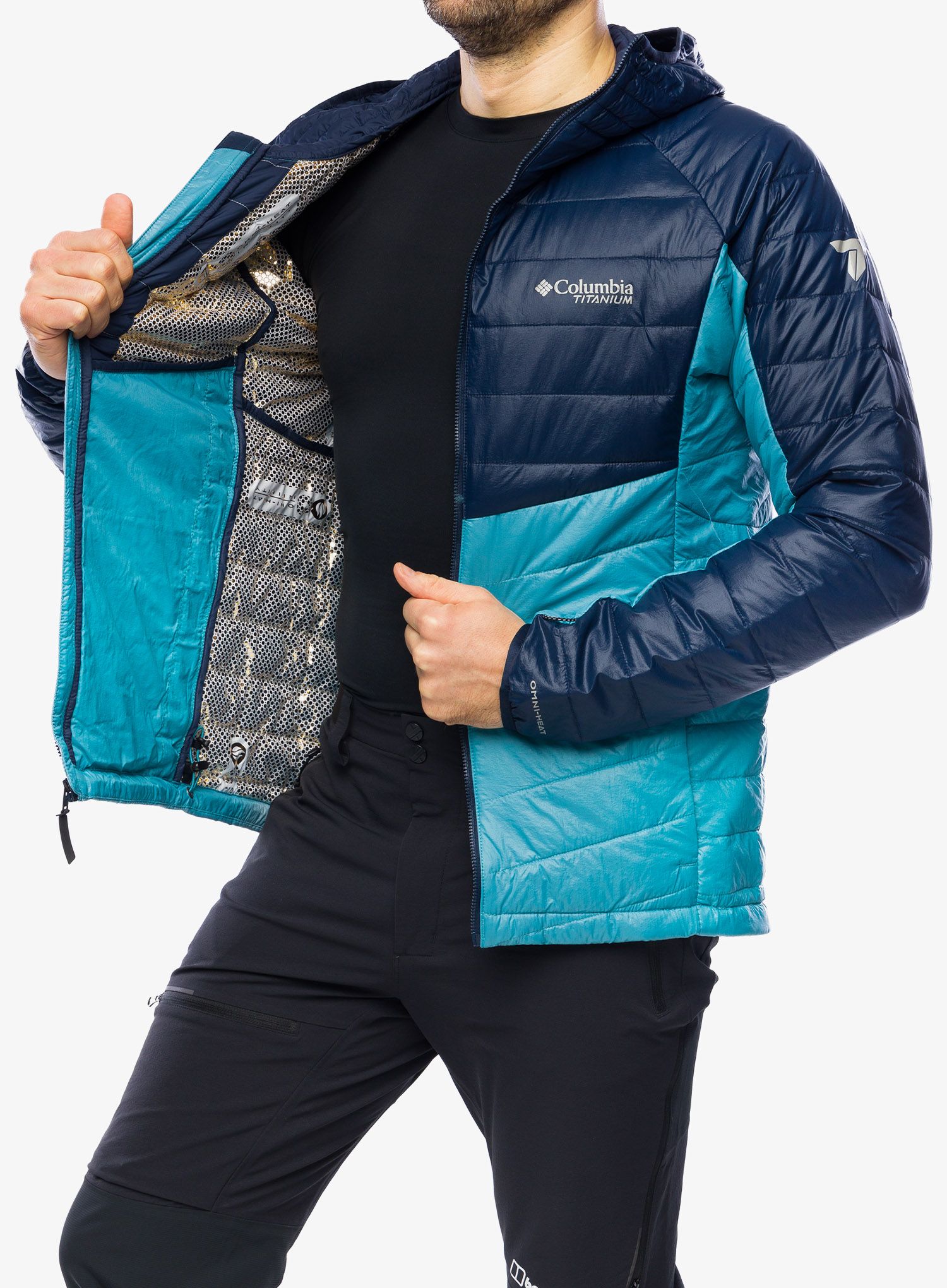 Sintetična jakna Columbia Platinum Peak Hooded Jacket - shasta/collegiate navy