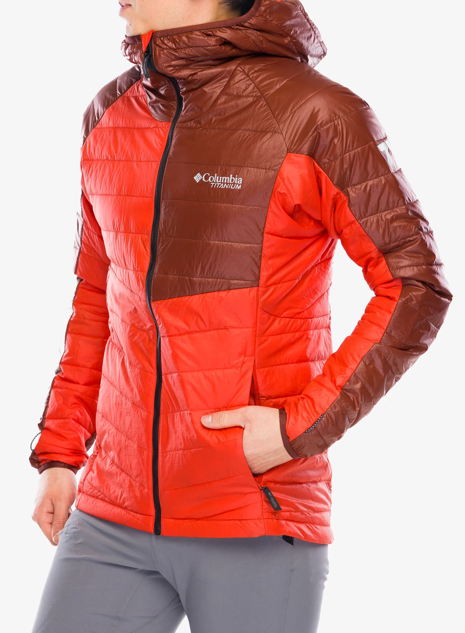 Sintetična jakna Columbia Platinum Peak II Hooded Jacket - spicy/spice