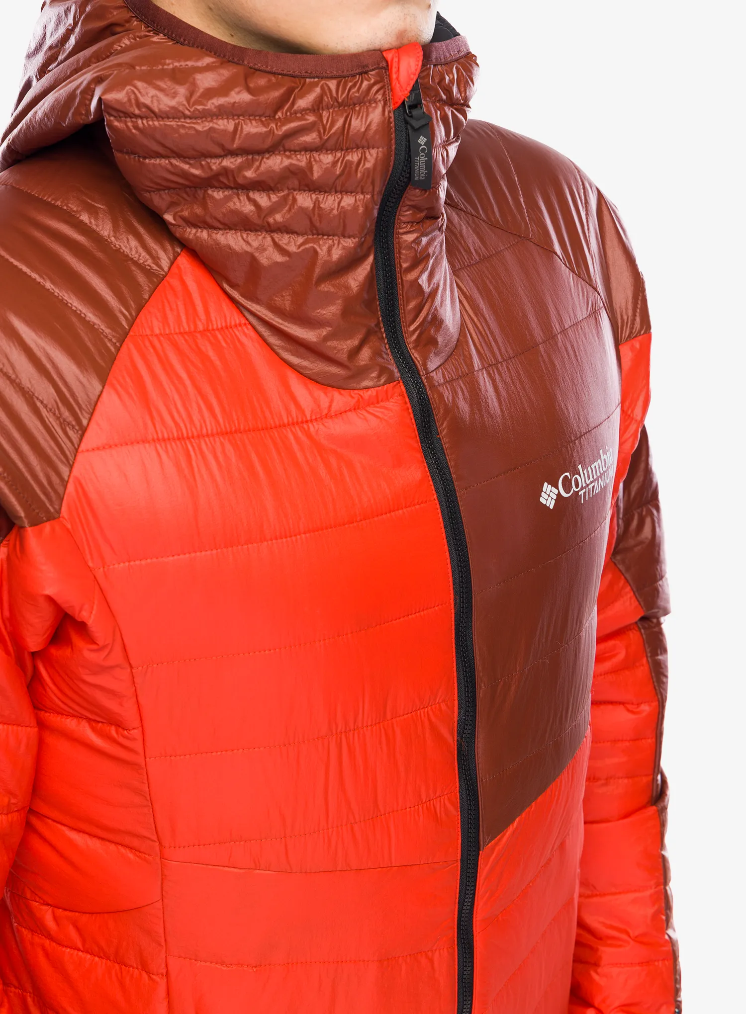 Sintetična jakna Columbia Platinum Peak II Hooded Jacket - spicy/spice