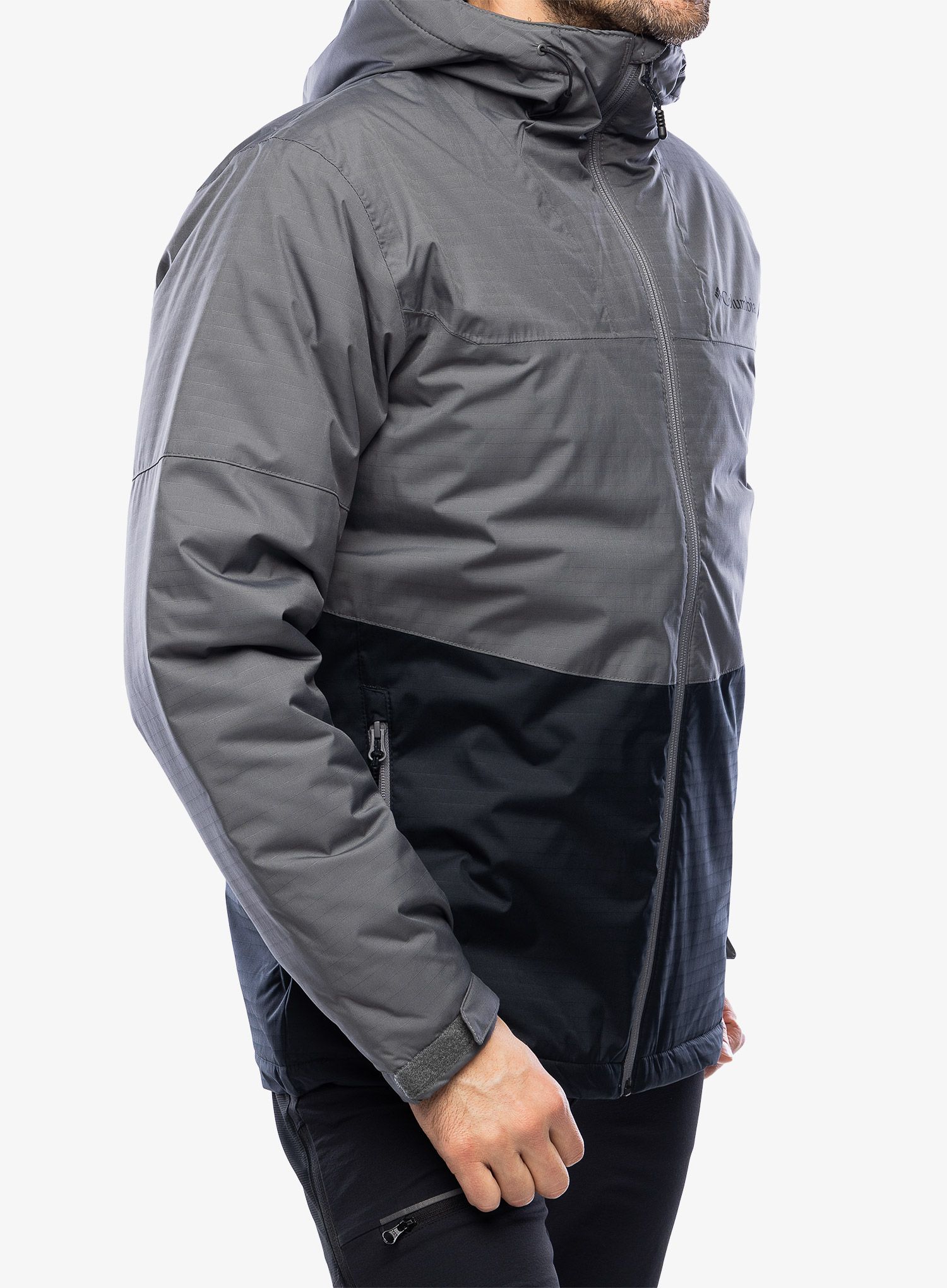 Sintetična jakna Columbia Point Park Insulated Jacket - city grey/black