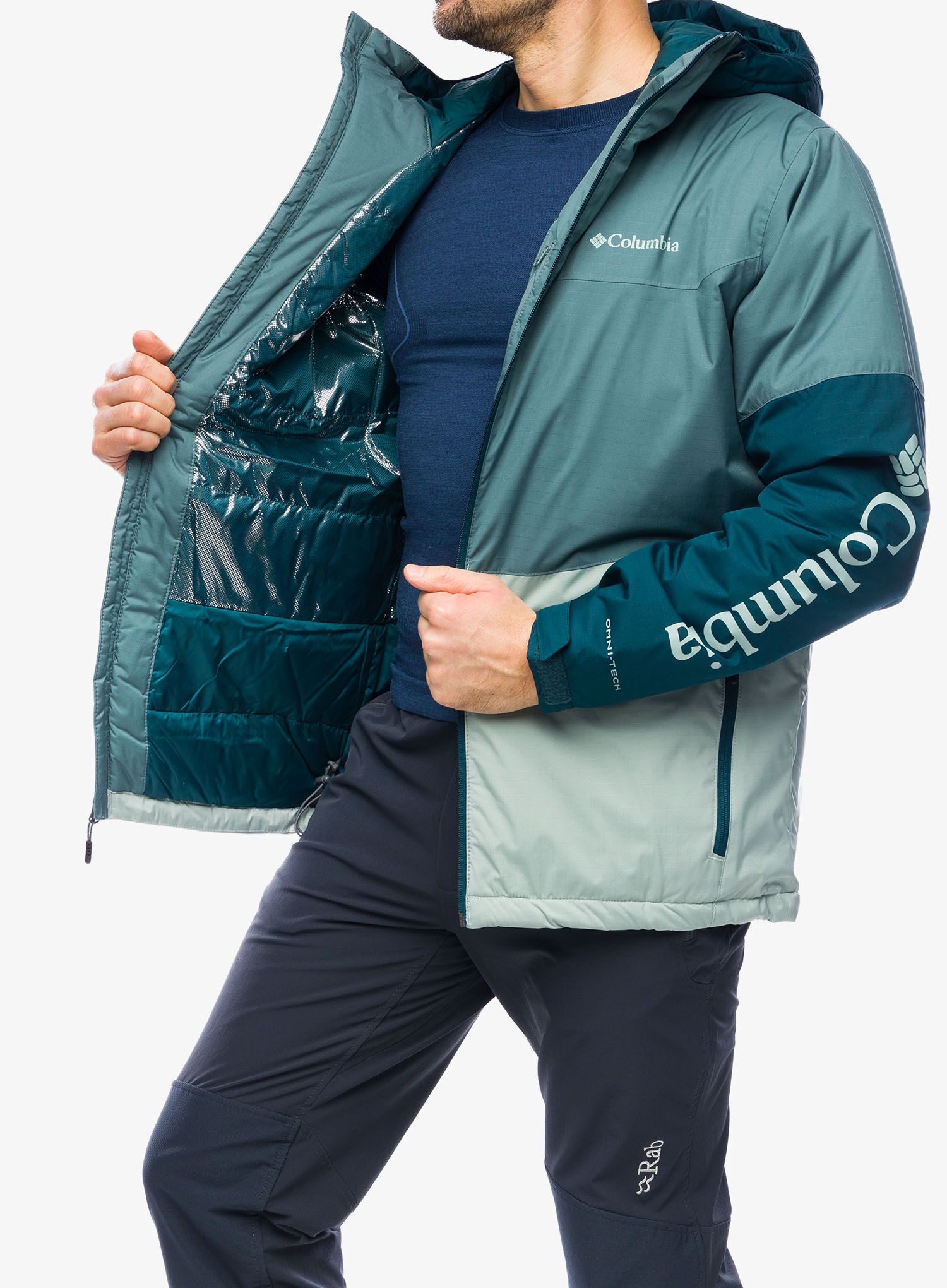 Sintetična jakna Columbia Point Park Insulated Jacket - metal/niagara/night wave