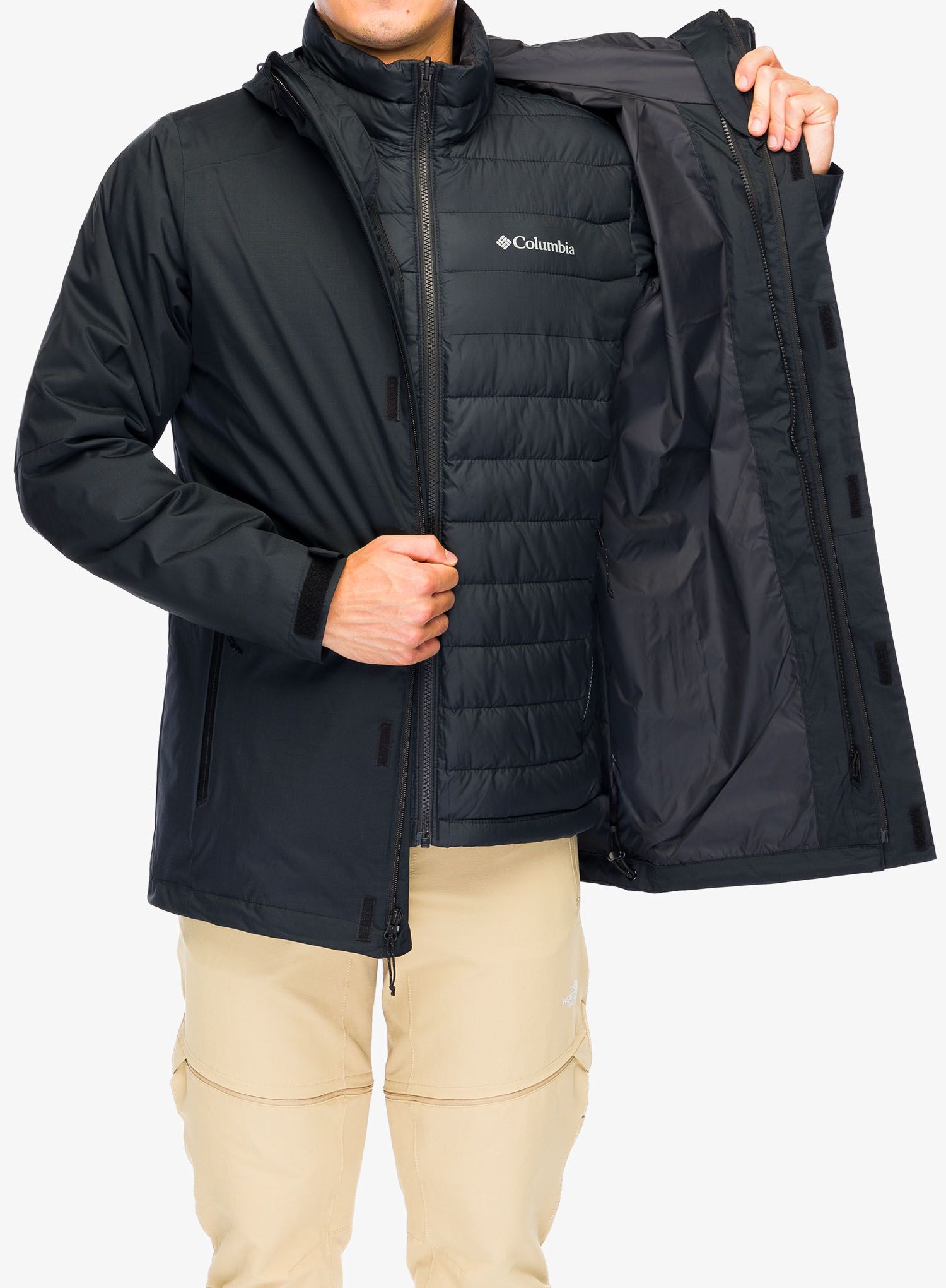 Jakna 3v1 Columbia Point Park Interchange Jacket - black