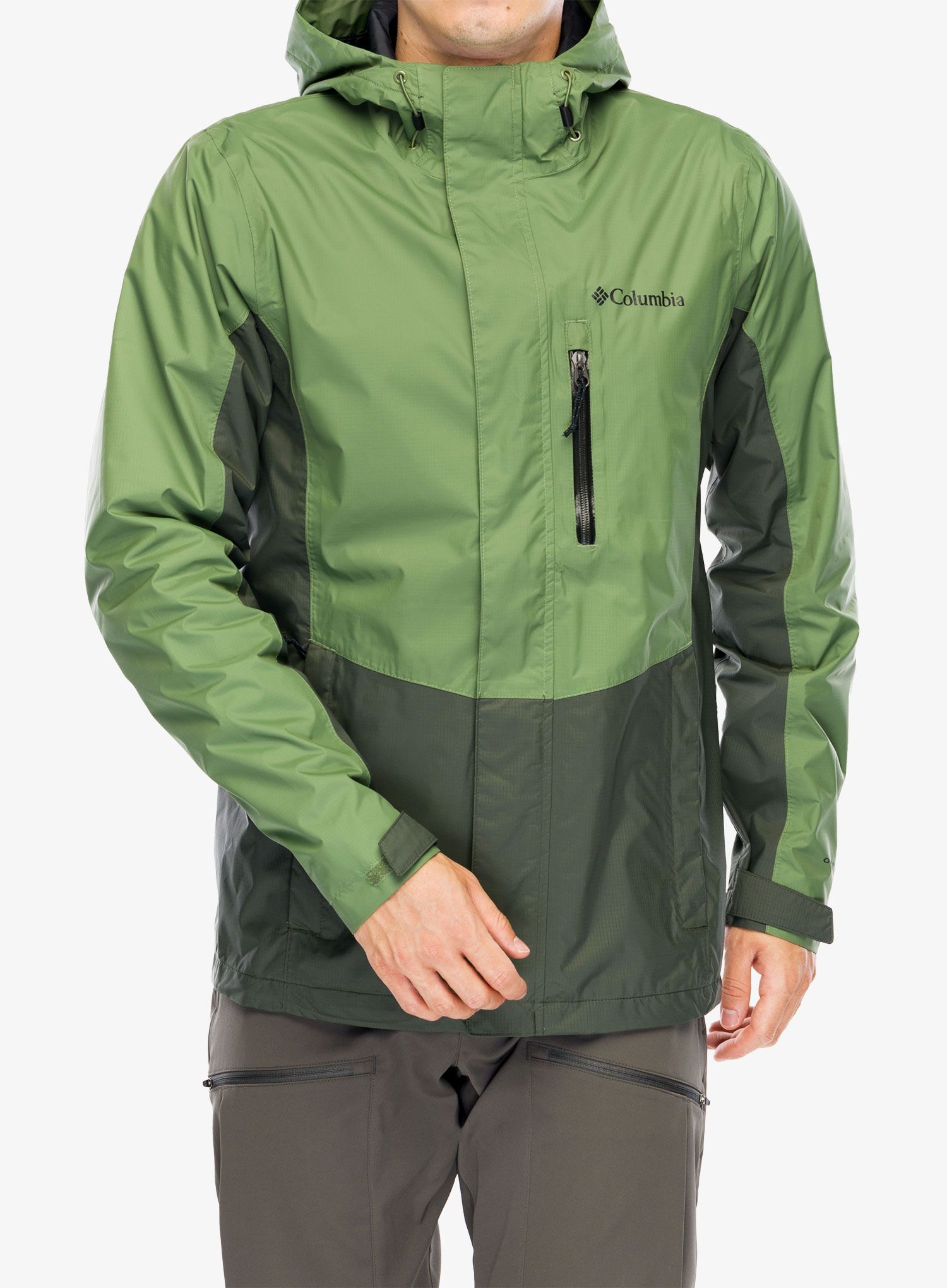 Nepremočljiva jakna Columbia Pouring Adventure III Jacket - canteen/greenscape