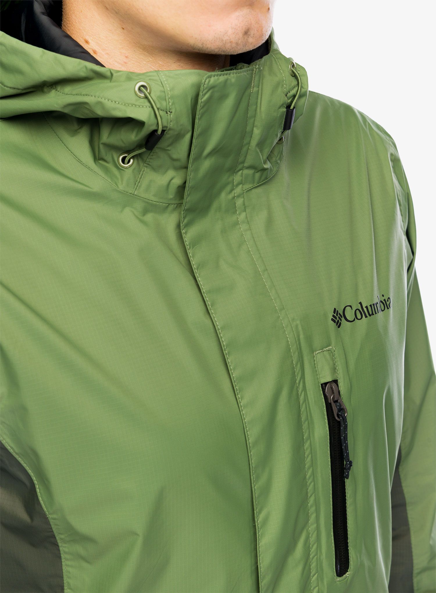 Nepremočljiva jakna Columbia Pouring Adventure III Jacket - canteen/greenscape