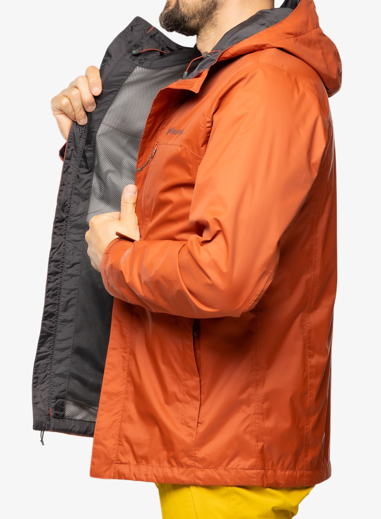 Moška dežna jakna Columbia Pouring Adventure II Jacket - warp red
