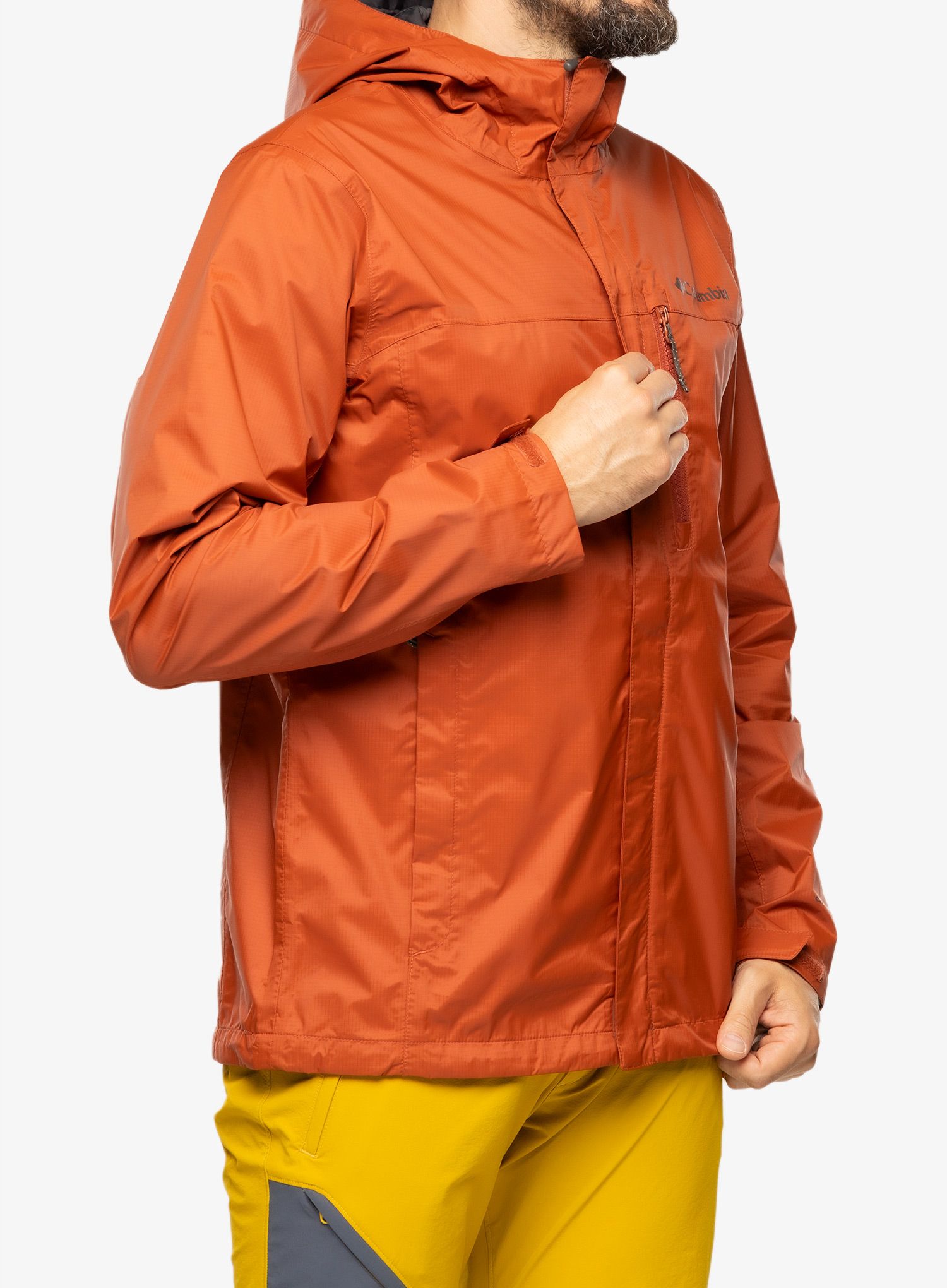 Moška dežna jakna Columbia Pouring Adventure II Jacket - warp red
