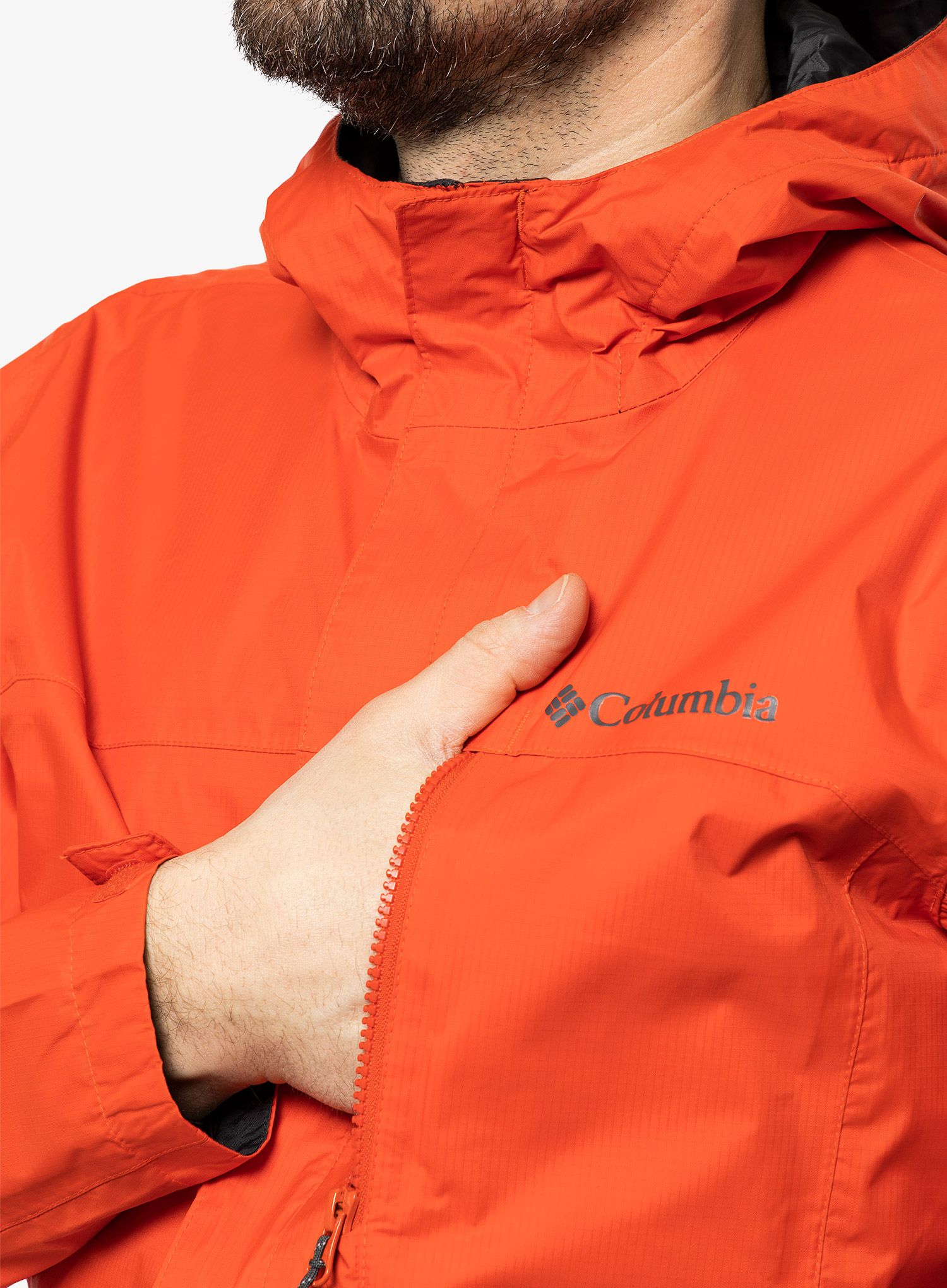 Moška dežna jakna Columbia Pouring Adventure II Jacket - spicy