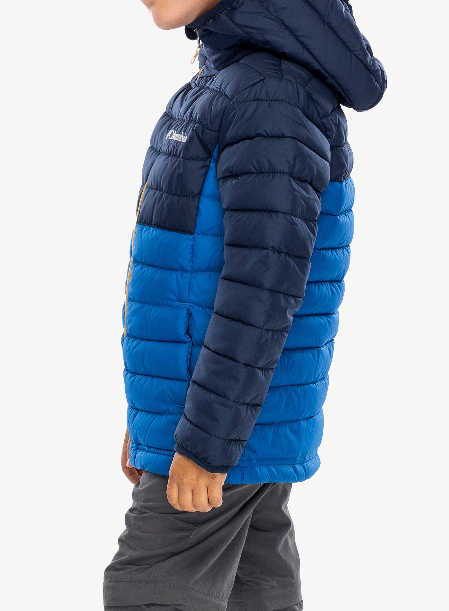 Fantovska jakna Columbia Powder Lite Boys Hooded Jacket - bright indigo/navy/raw honey