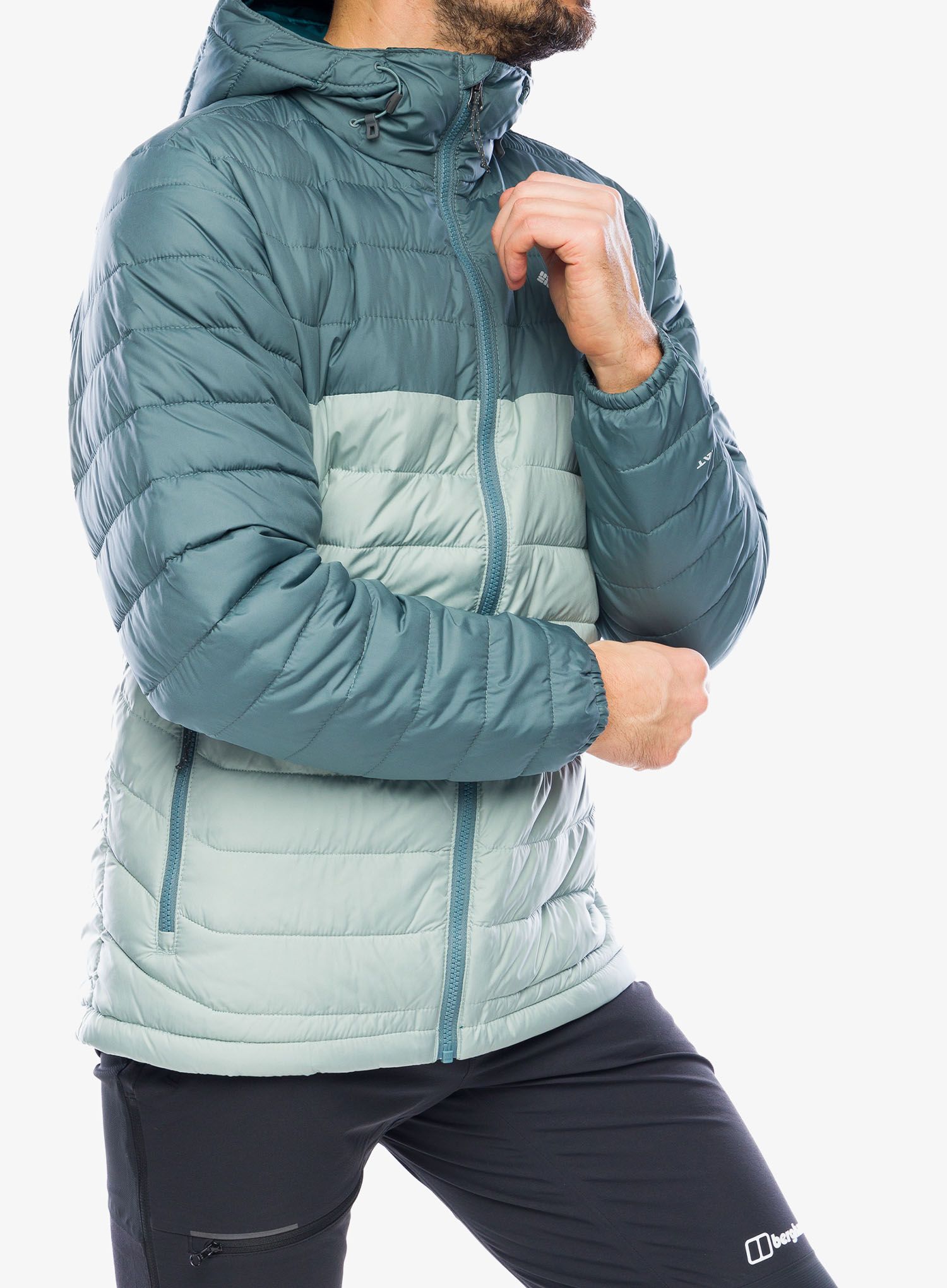 Moška jakna Columbia Powder Lite Hooded Jacket - niagara/metal