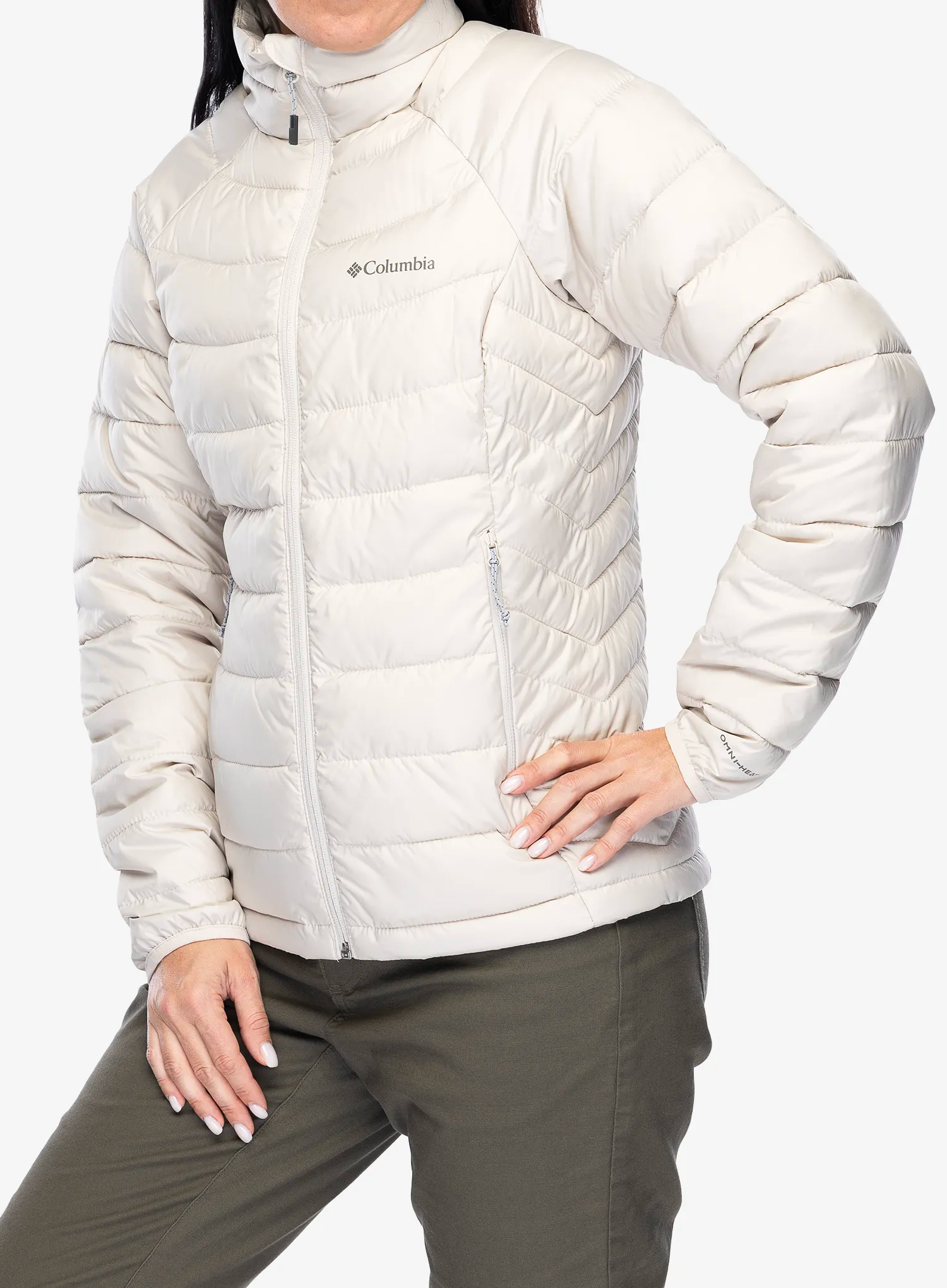Ženska sintetična jakna Columbia Powder Lite II Full Zip Jacket - dark stone