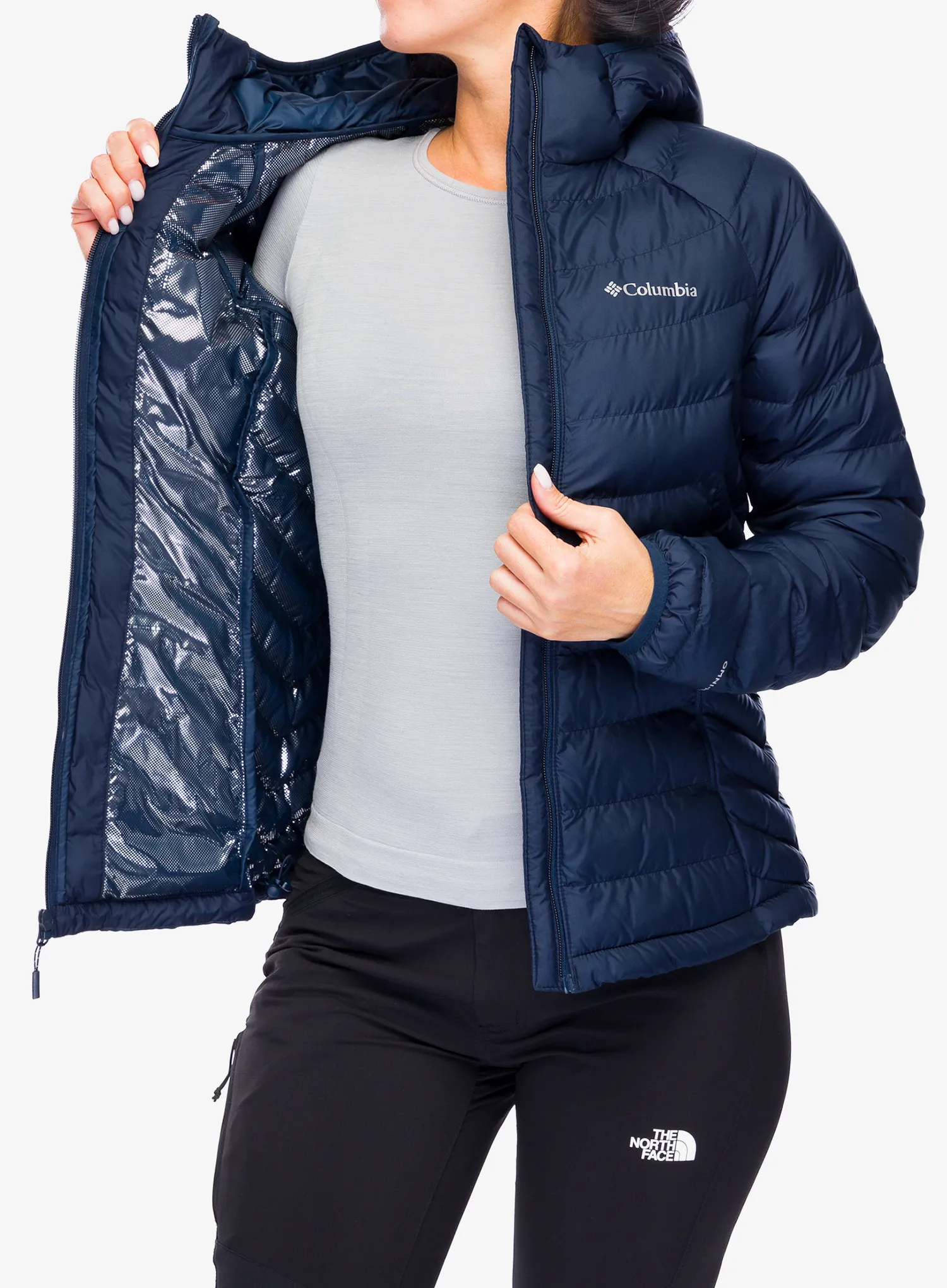 Ženska jakna Columbia Powder Lite II Hooded Jacket - collegiate navy