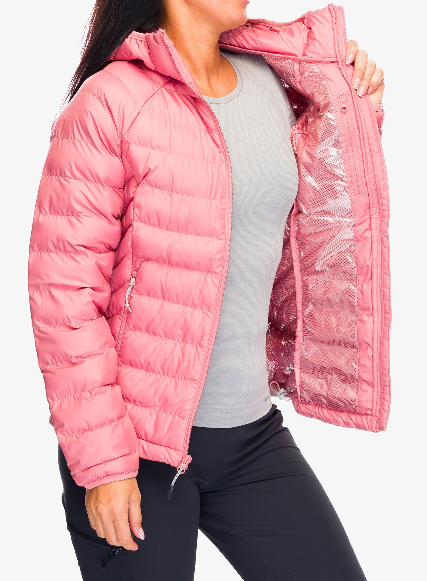 Ženska jakna Columbia Powder Lite II Hooded Jacket - pink agave