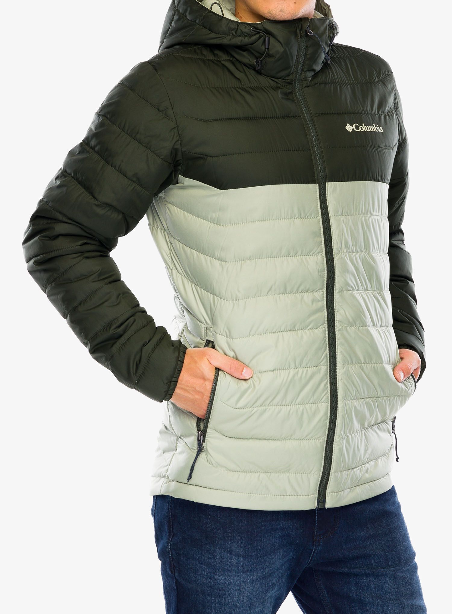 Jakna Columbia Powder Lite II Hooded Jacket - safari/greenscape