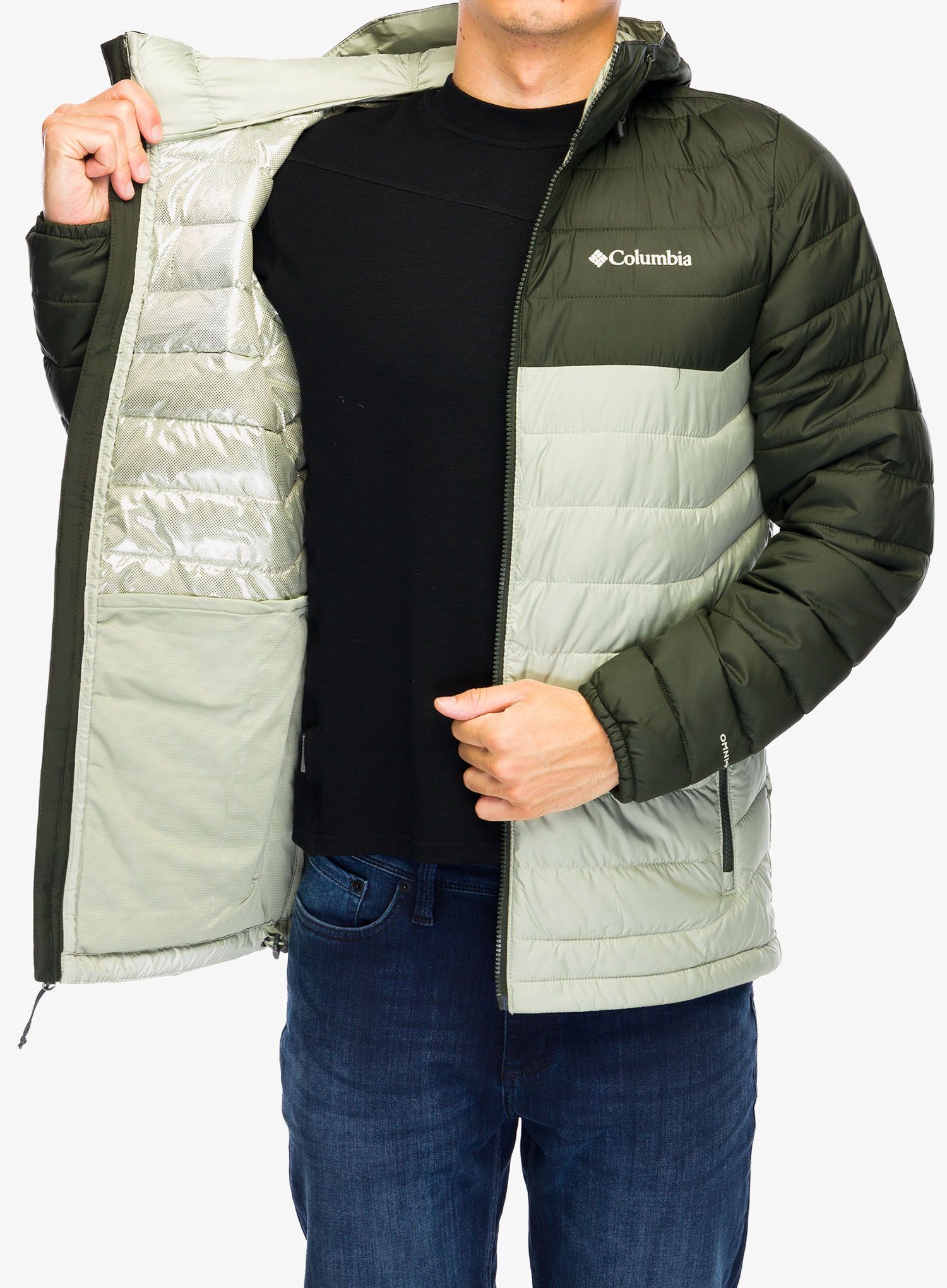 Jakna Columbia Powder Lite II Hooded Jacket - safari/greenscape