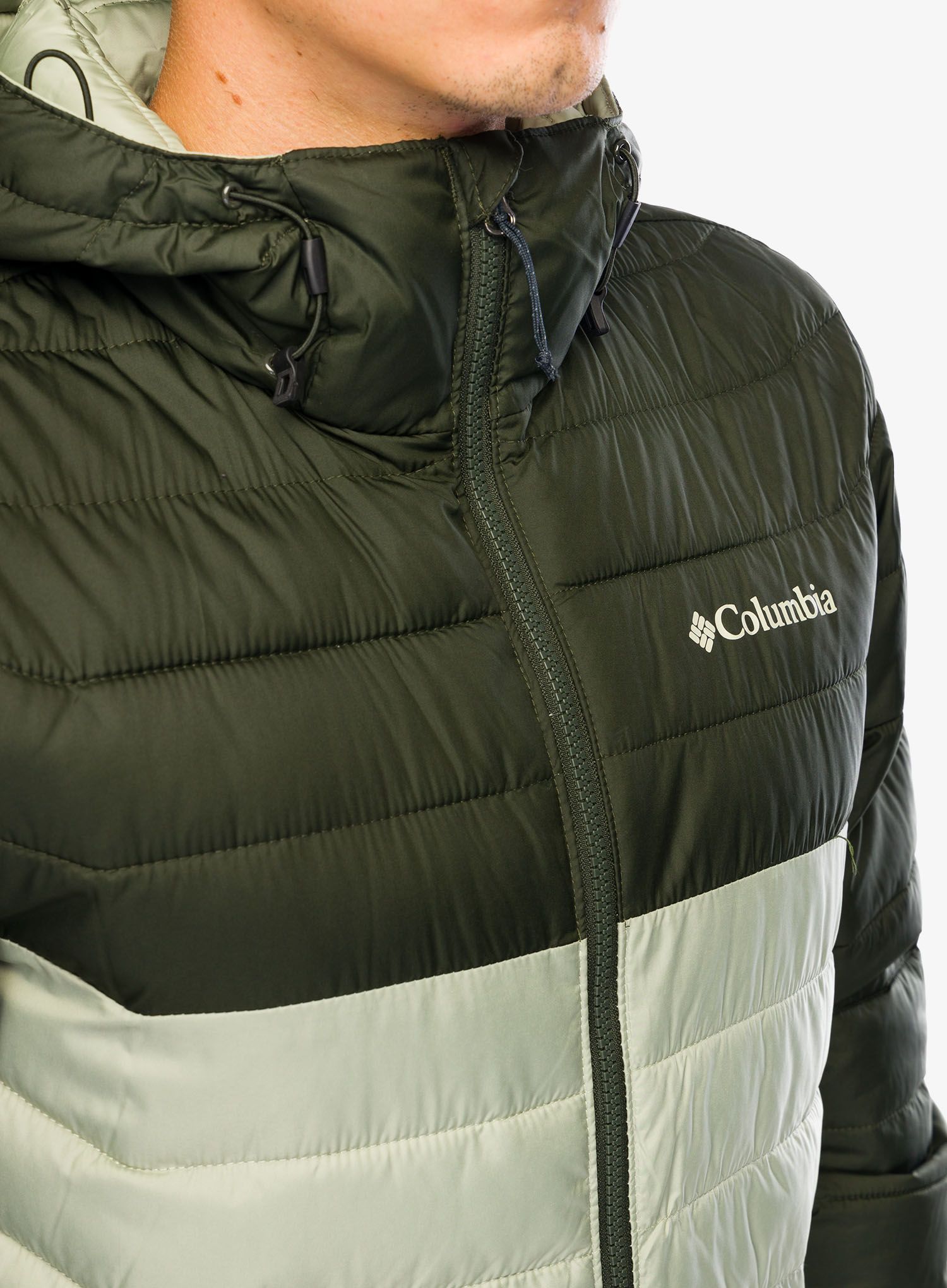Jakna Columbia Powder Lite II Hooded Jacket - safari/greenscape