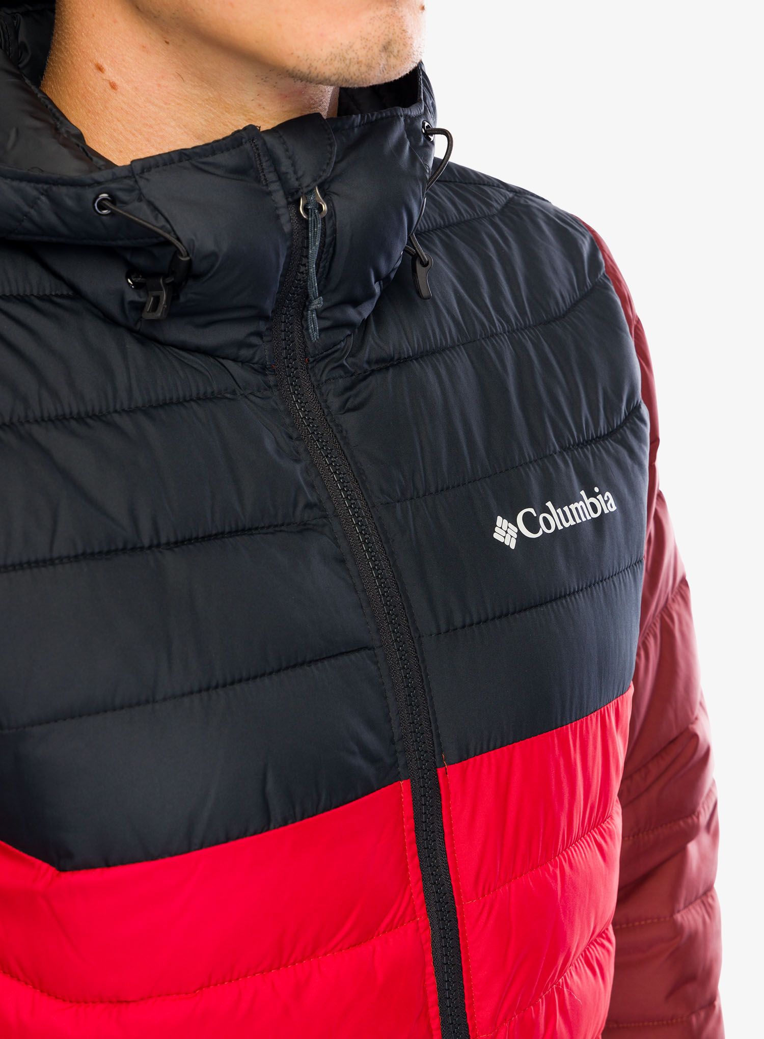 Jakna Columbia Powder Lite II Hooded Jacket - sail red/black/spice