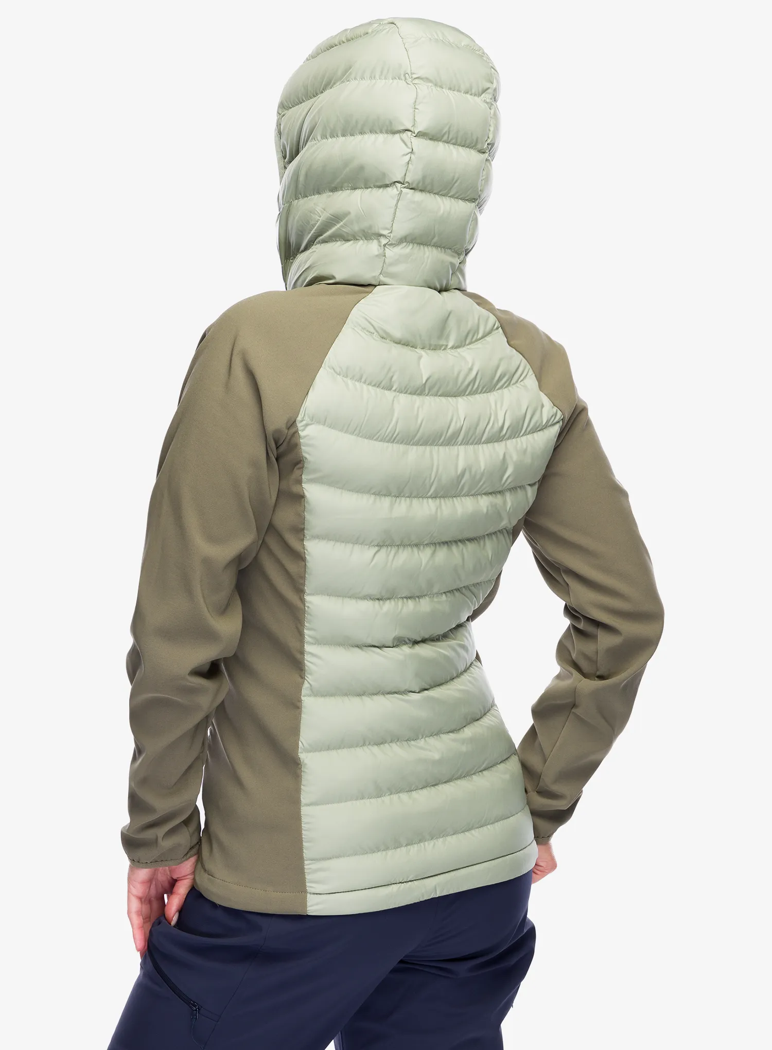 Ženska jakna Columbia Powder Lite II Hybrid Hooded Jacket - safari/stone green
