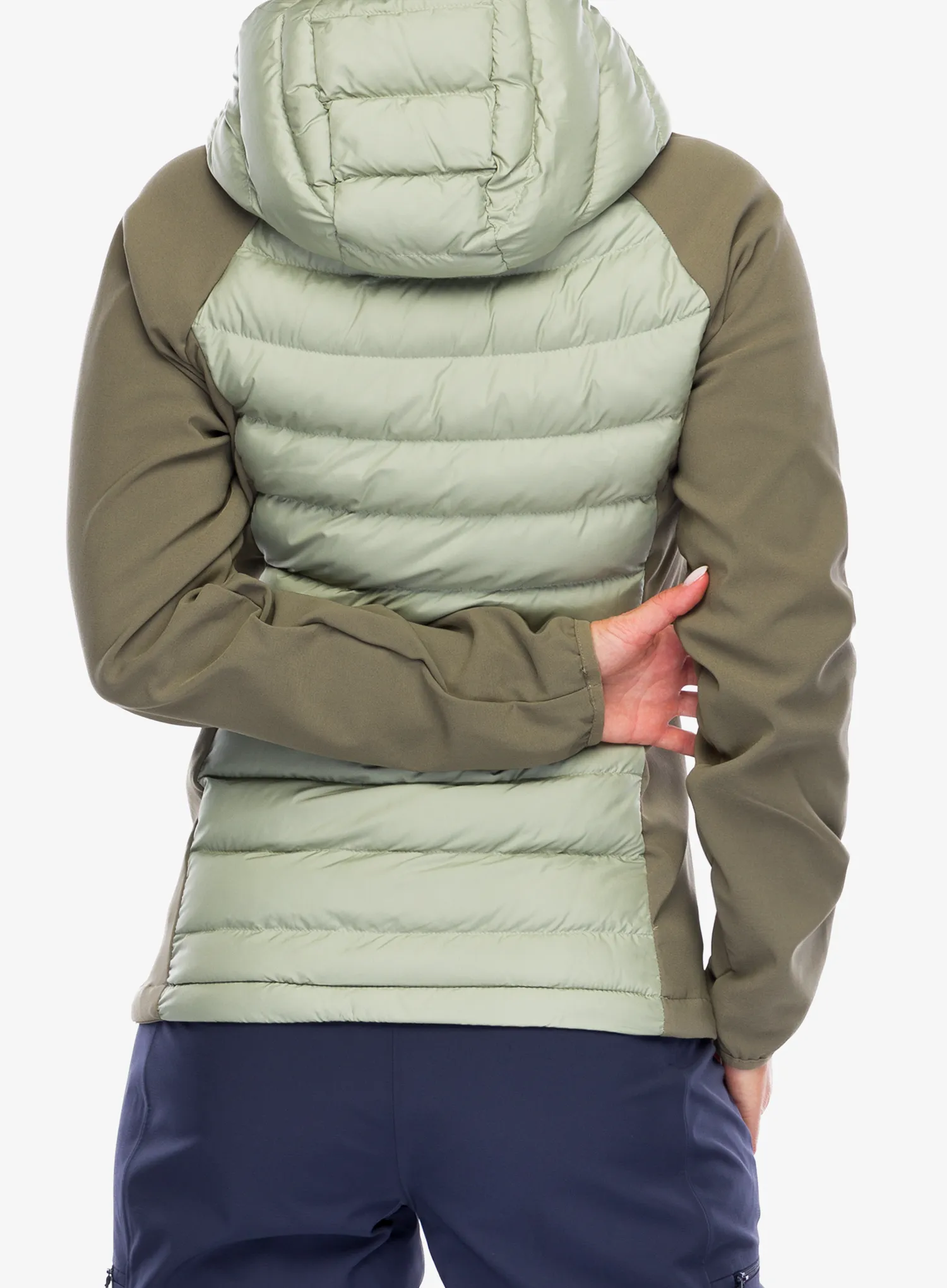 Ženska jakna Columbia Powder Lite II Hybrid Hooded Jacket - safari/stone green
