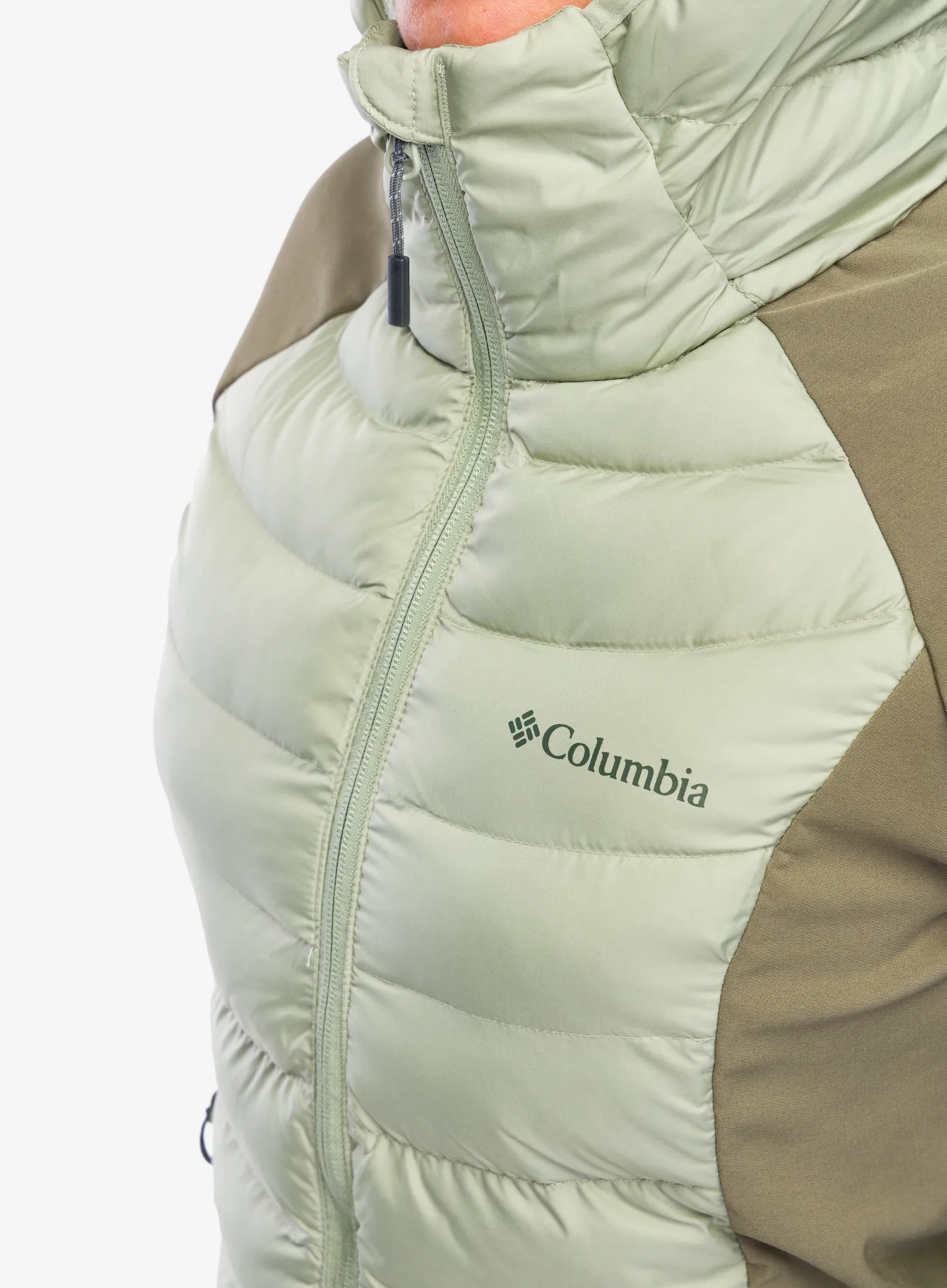 Ženska jakna Columbia Powder Lite II Hybrid Hooded Jacket - safari/stone green
