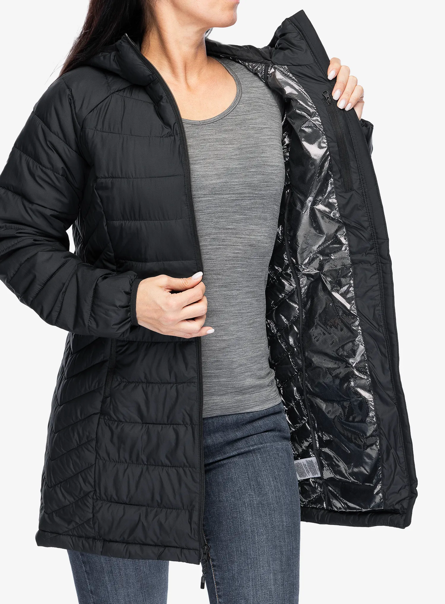 Ženski plašč Columbia Powder Lite II Mid Jacket - black